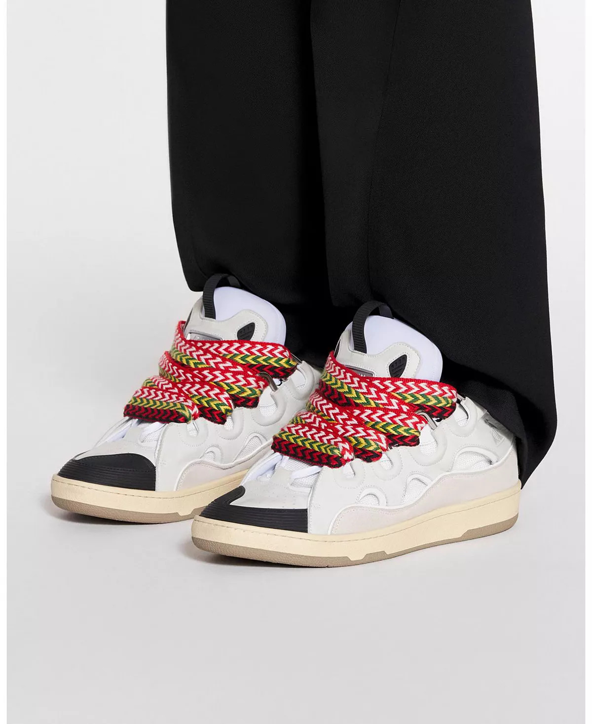 Unisex Leather Curb Sneakers - 2
