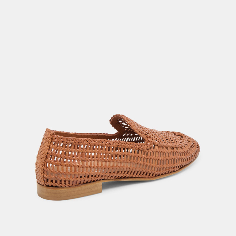 ARMOND FLATS COGNAC WOVEN LEATHER 5