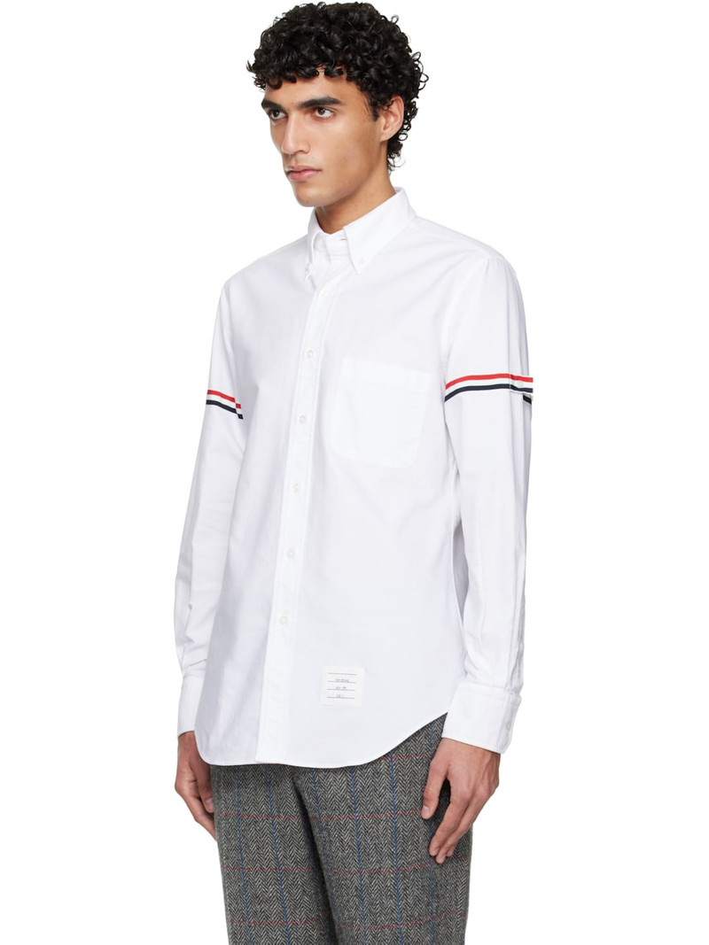 Thom Browne White Oxford Armbands Classic Shirt outlook