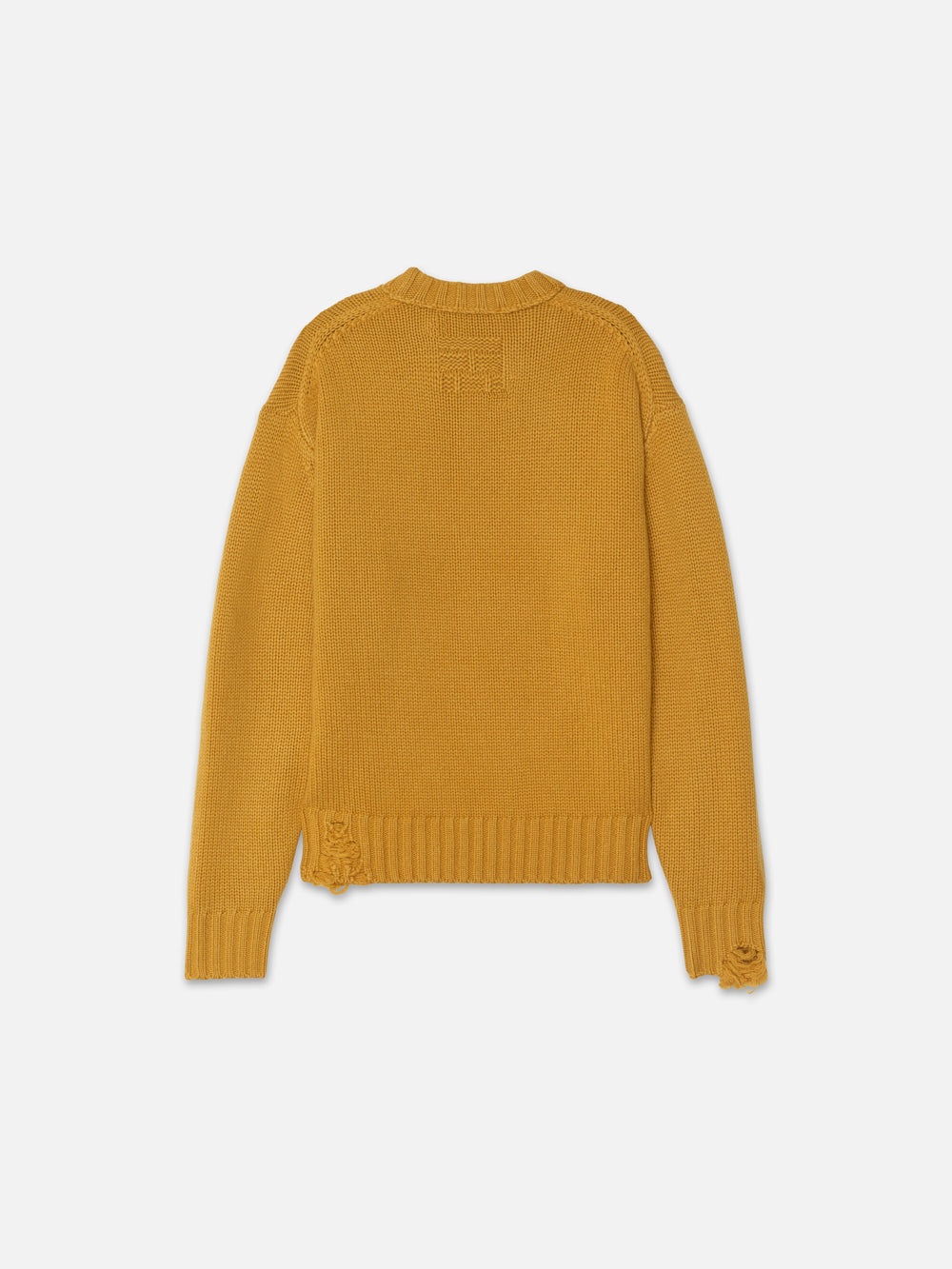 Destroyed Cashmere Sweater in Yellow - 3