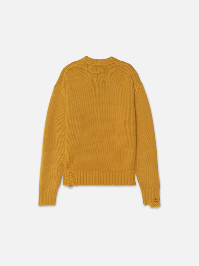 FRAME Destroyed Cashmere Sweater in Yellow outlook