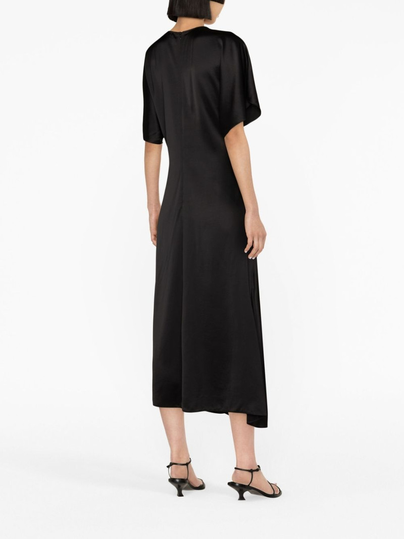 ruched satin midi dress 4