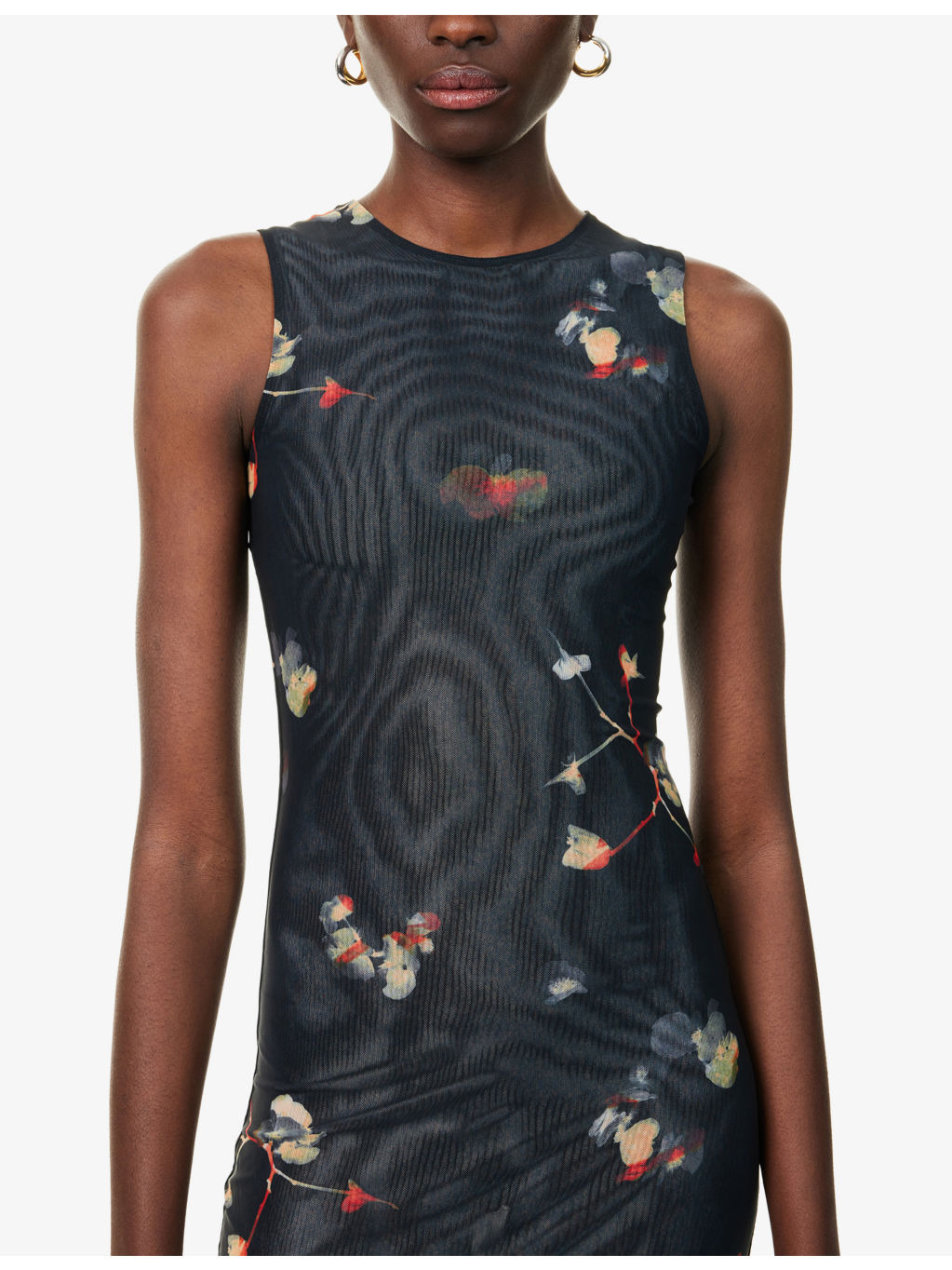 El Duet Stretch-Mesh Midi Dress - 5
