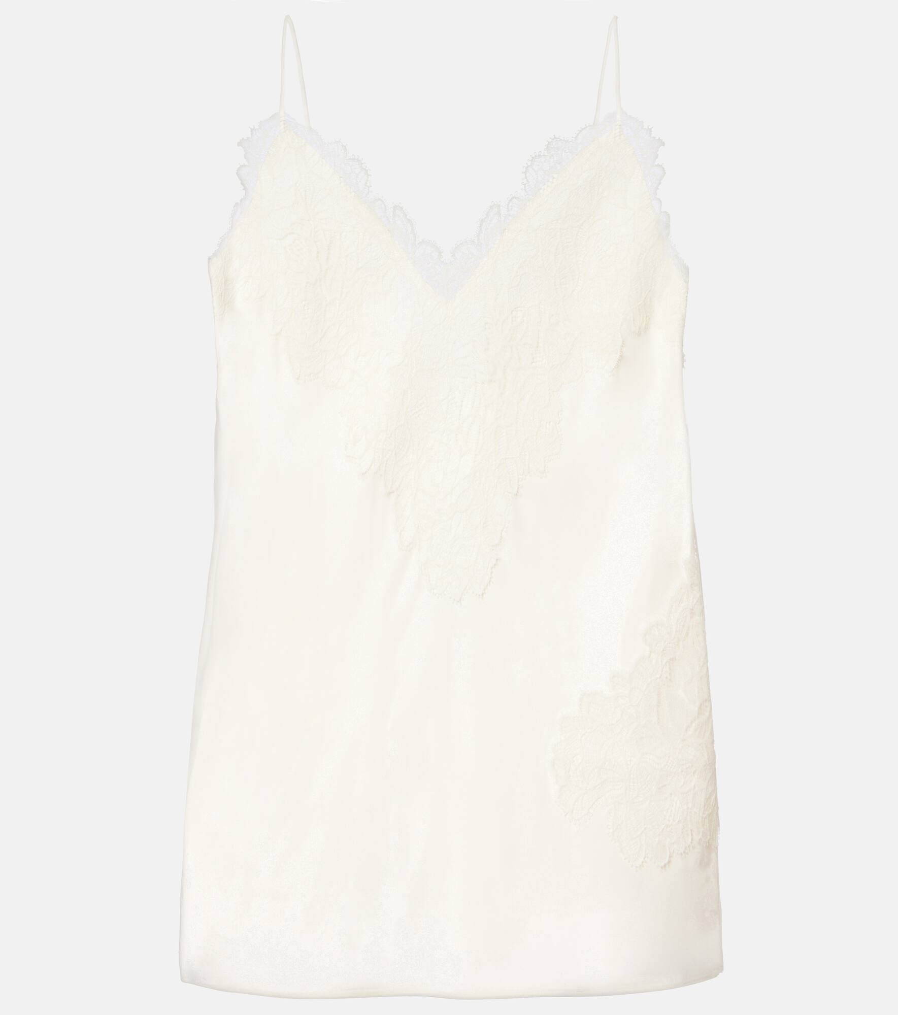 Lace-trimmed satin camisole - 1