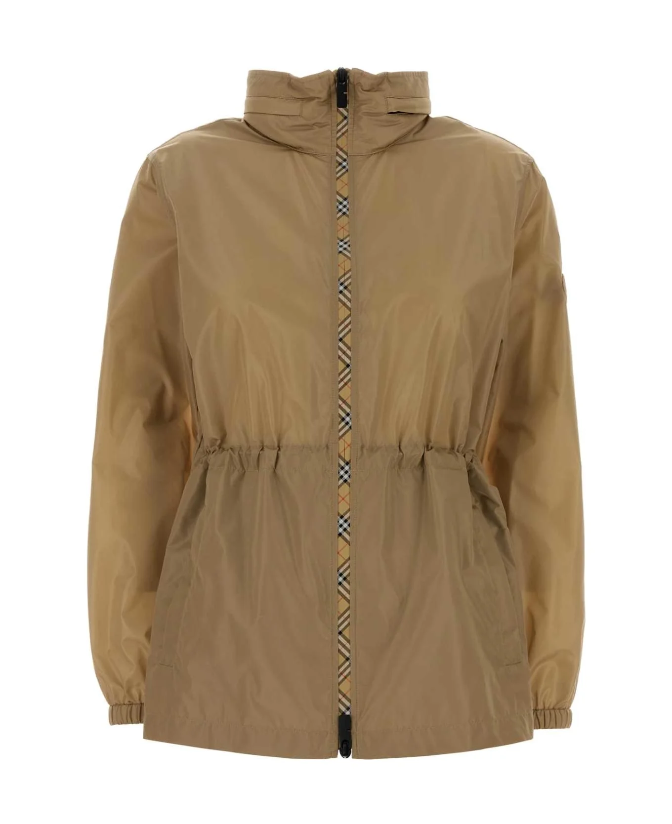 Beige Nylon Windbreaker - 1