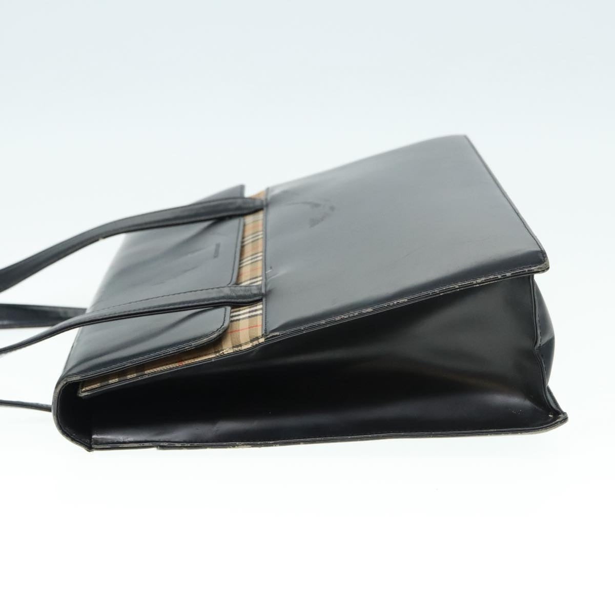 Burberry Shoulder Bag Leather Black Silver - 4