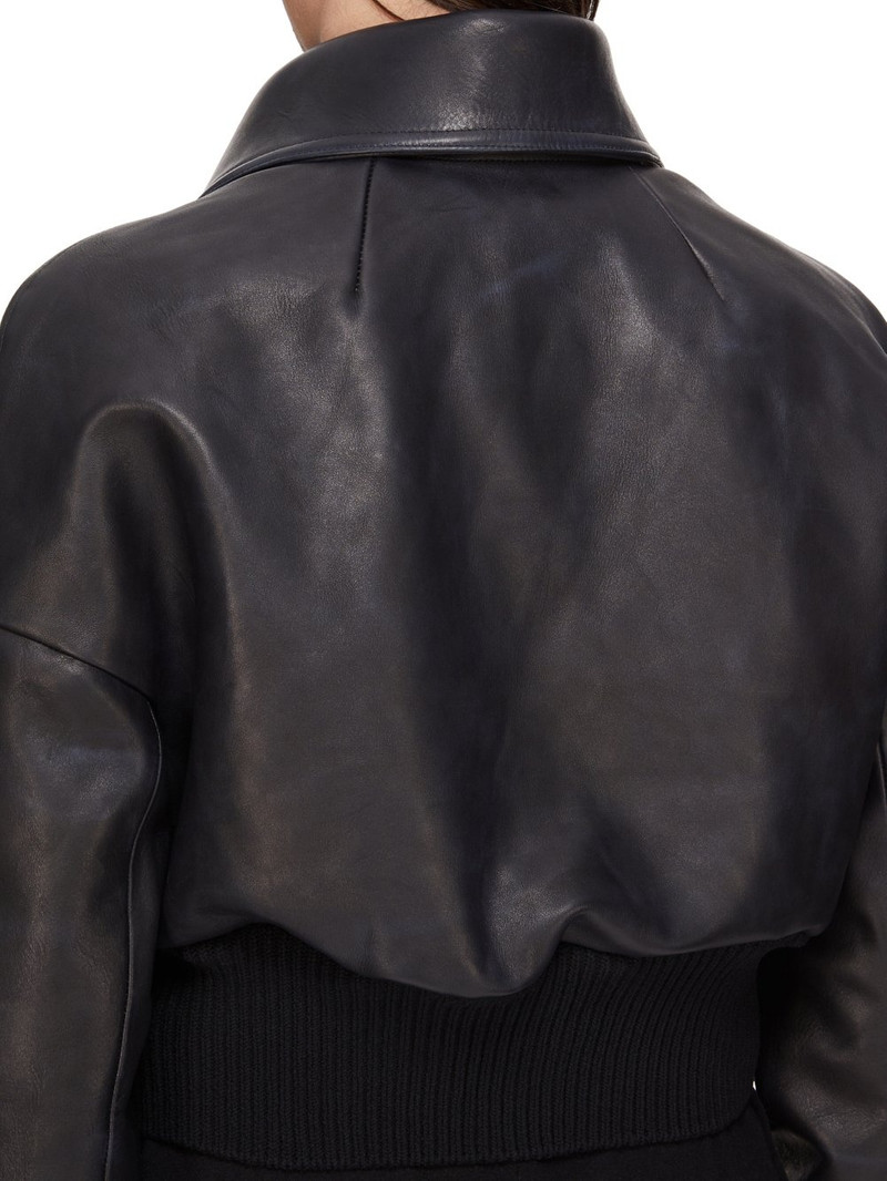 Black Concordians Dracucollar Leather Jacket 5