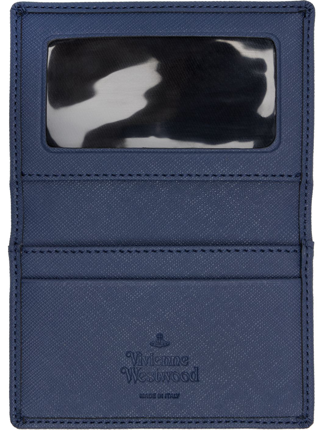 Navy Orb Flat ID Card Holder - 3