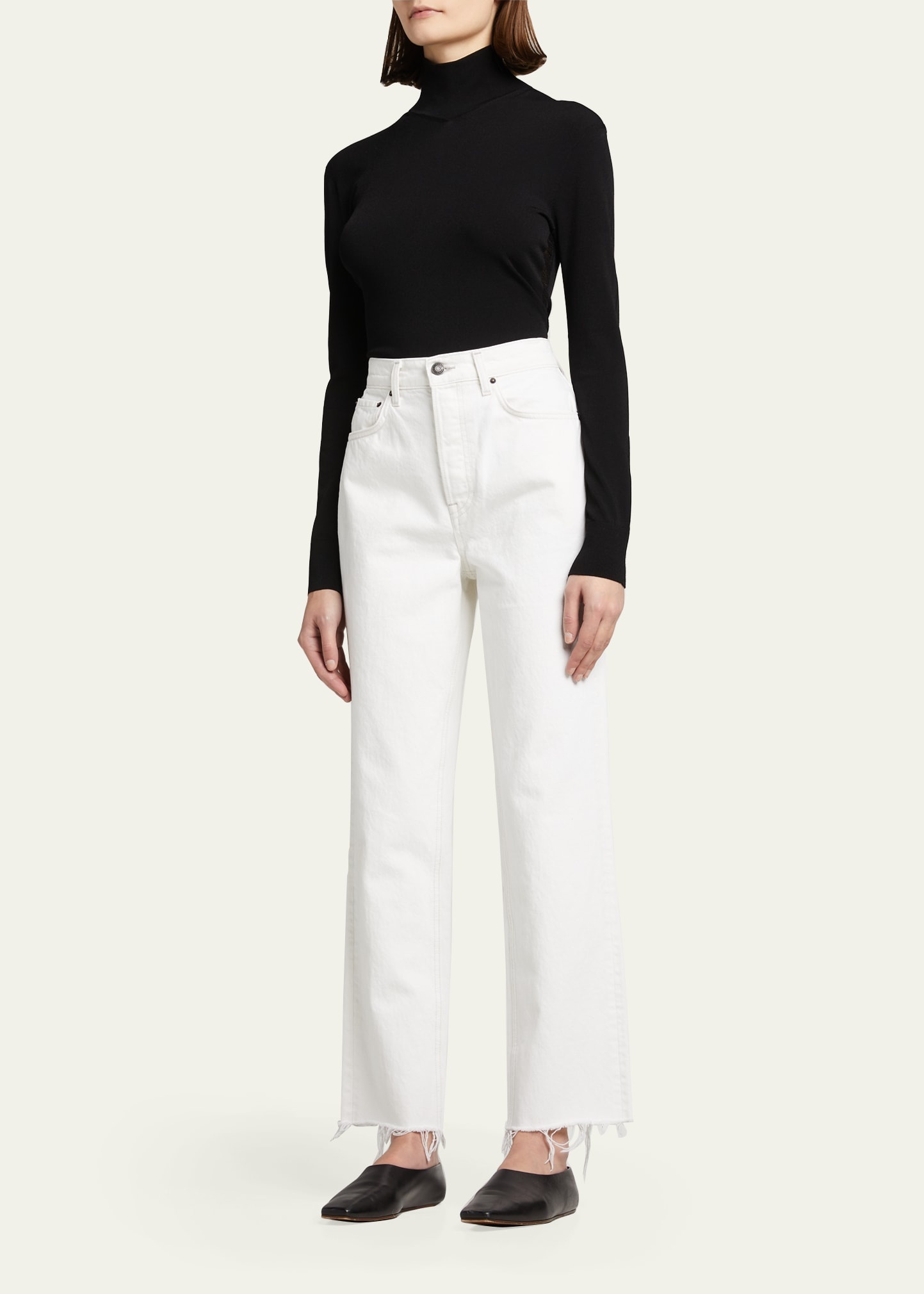 Cassidy Cropped Raw Hem Jeans - 2