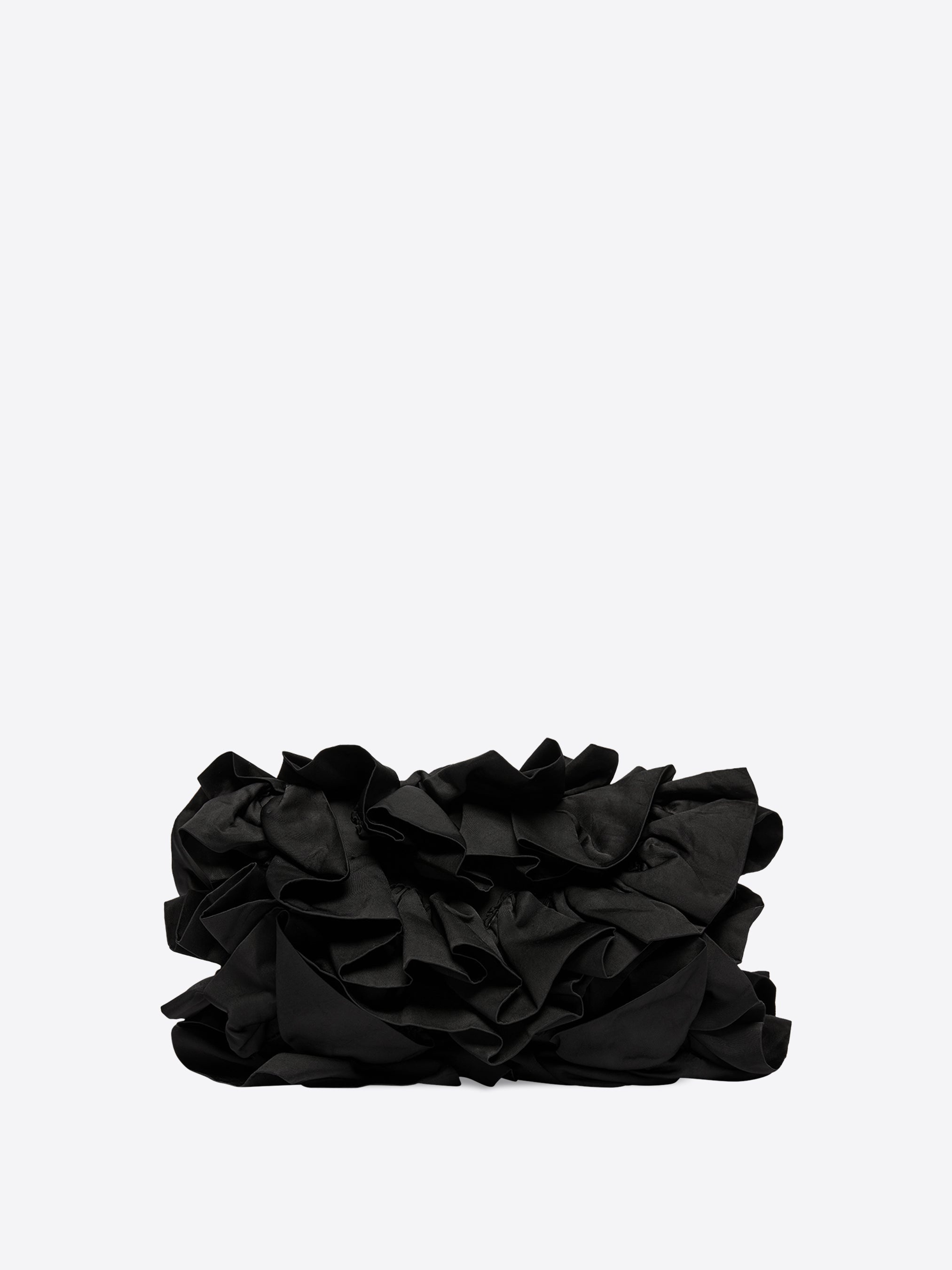 SATIN RUFFLE CLUTCH - 2