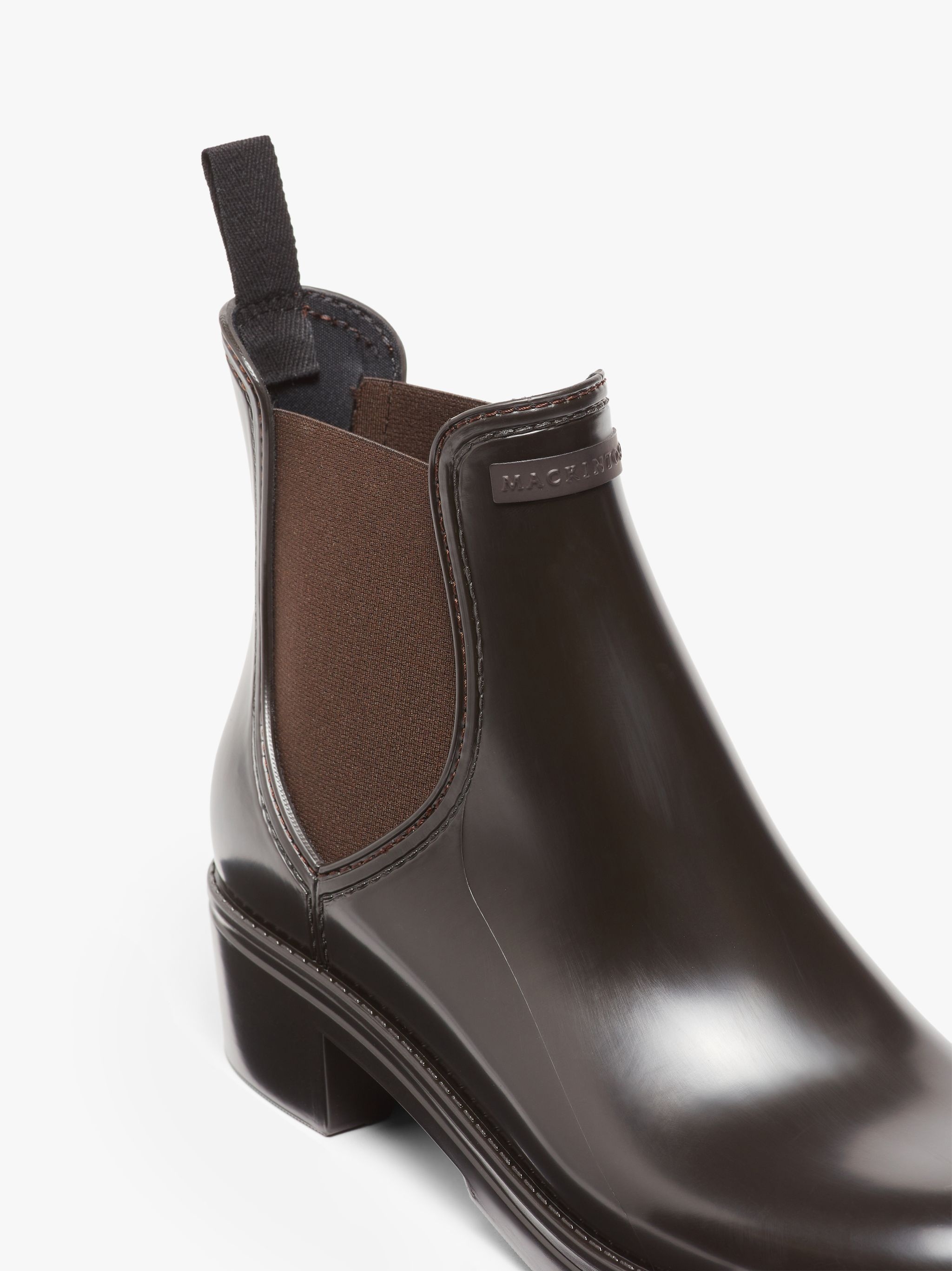 TRINITY BROWN CHELSEA RAIN BOOTS | LB-1003 - 5