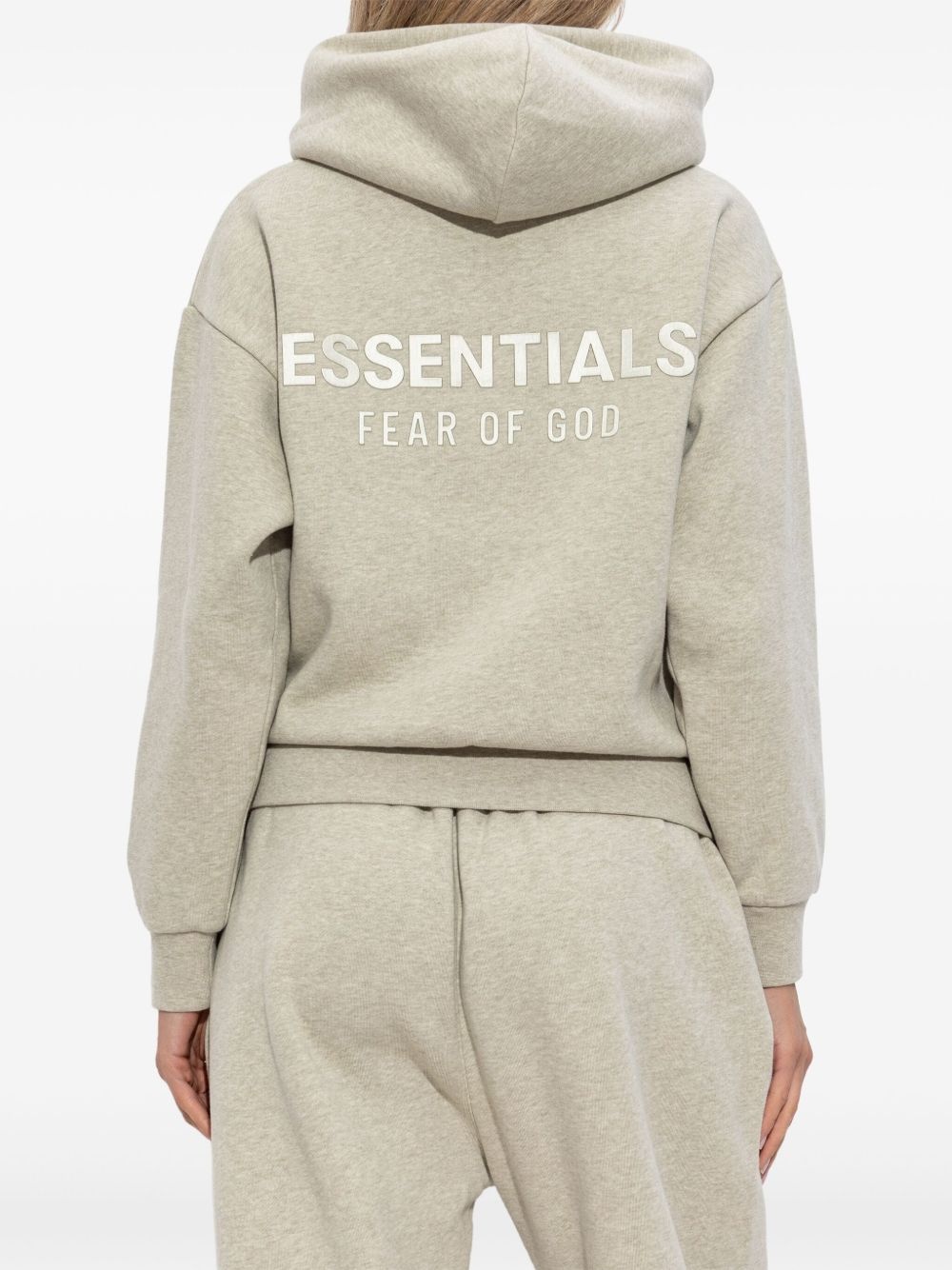 logo-embroidered drawstring hoodie - 4