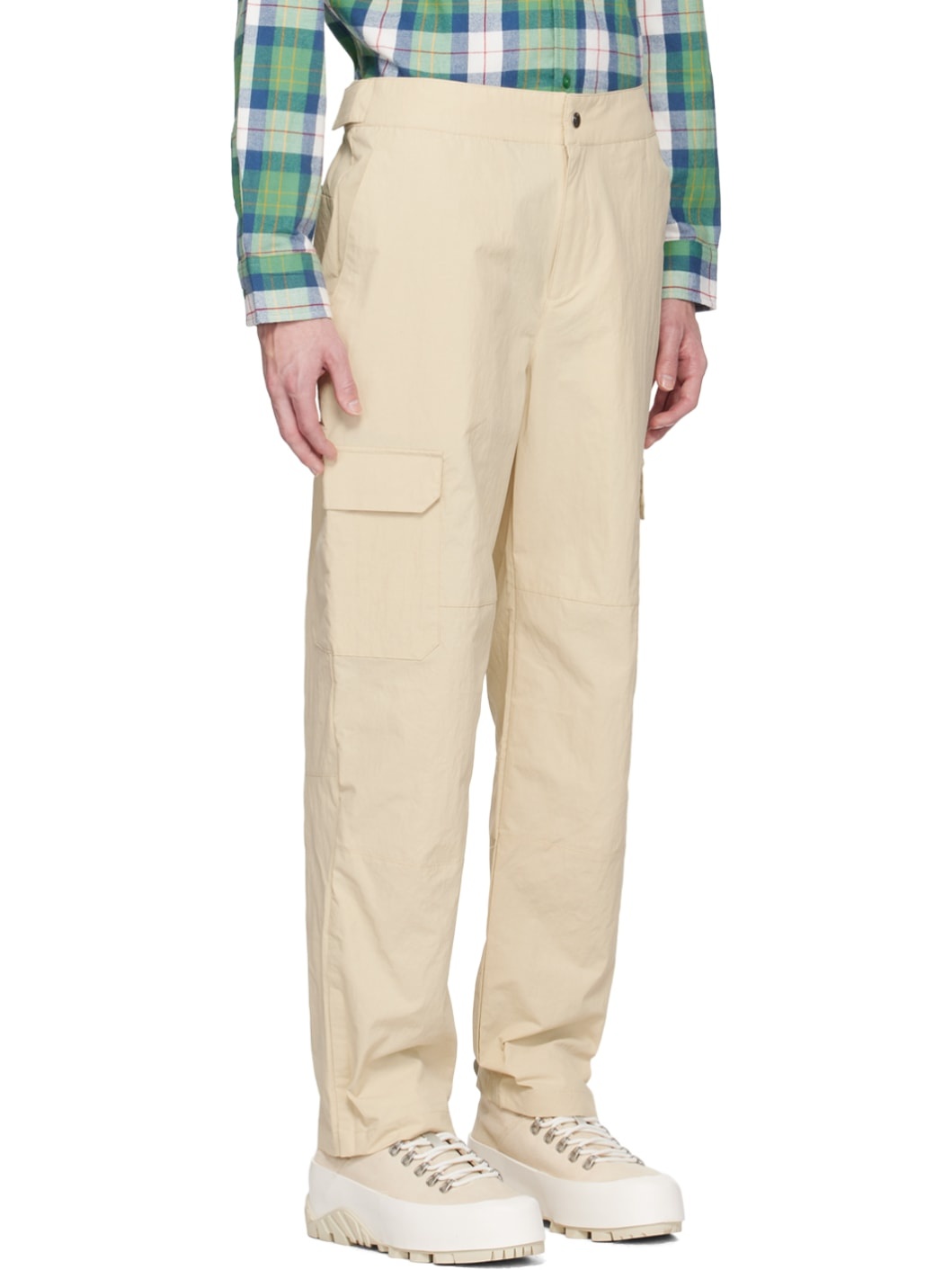 Beige Low-Fi Hi-Tek Cargo Pants - 2