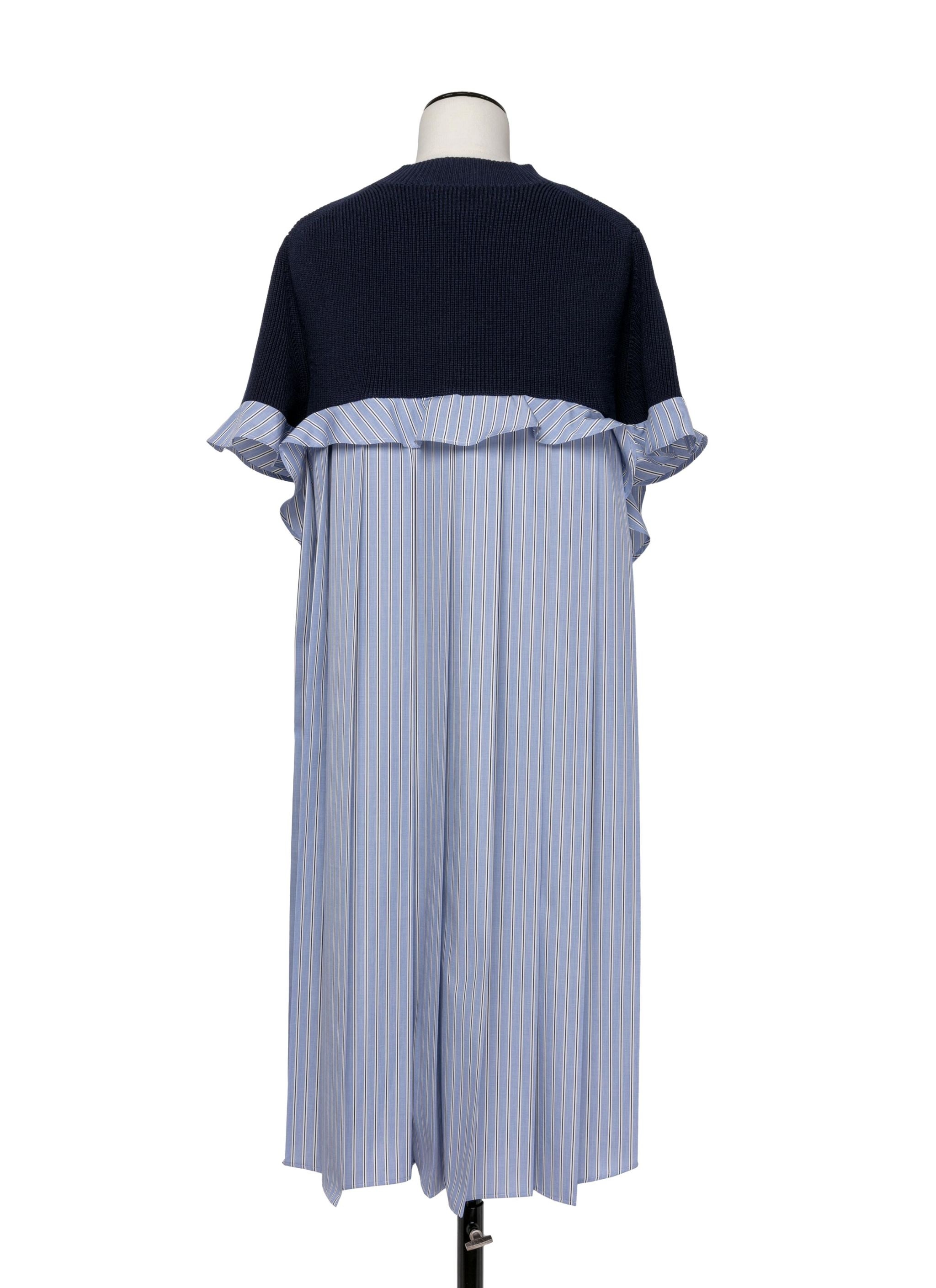 Thomas Mason Cotton Poplin x Cotton Knit Dress - 3