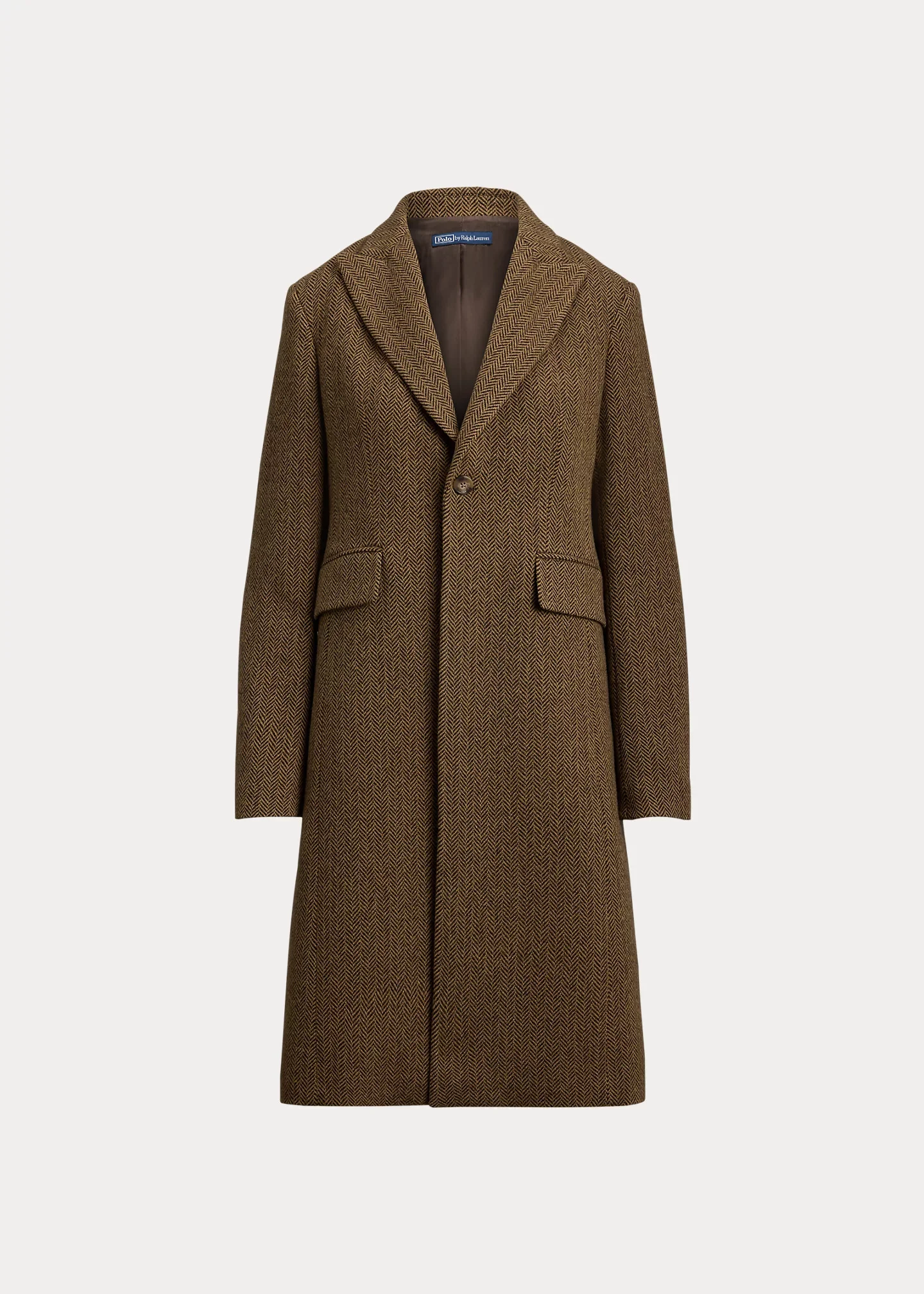 Wool-Blend Herringbone Coat - 1