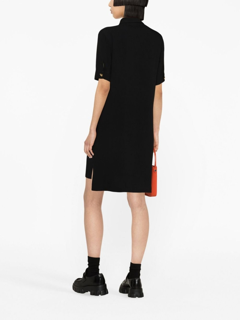 heart-button short-sleeve shirtdress 4