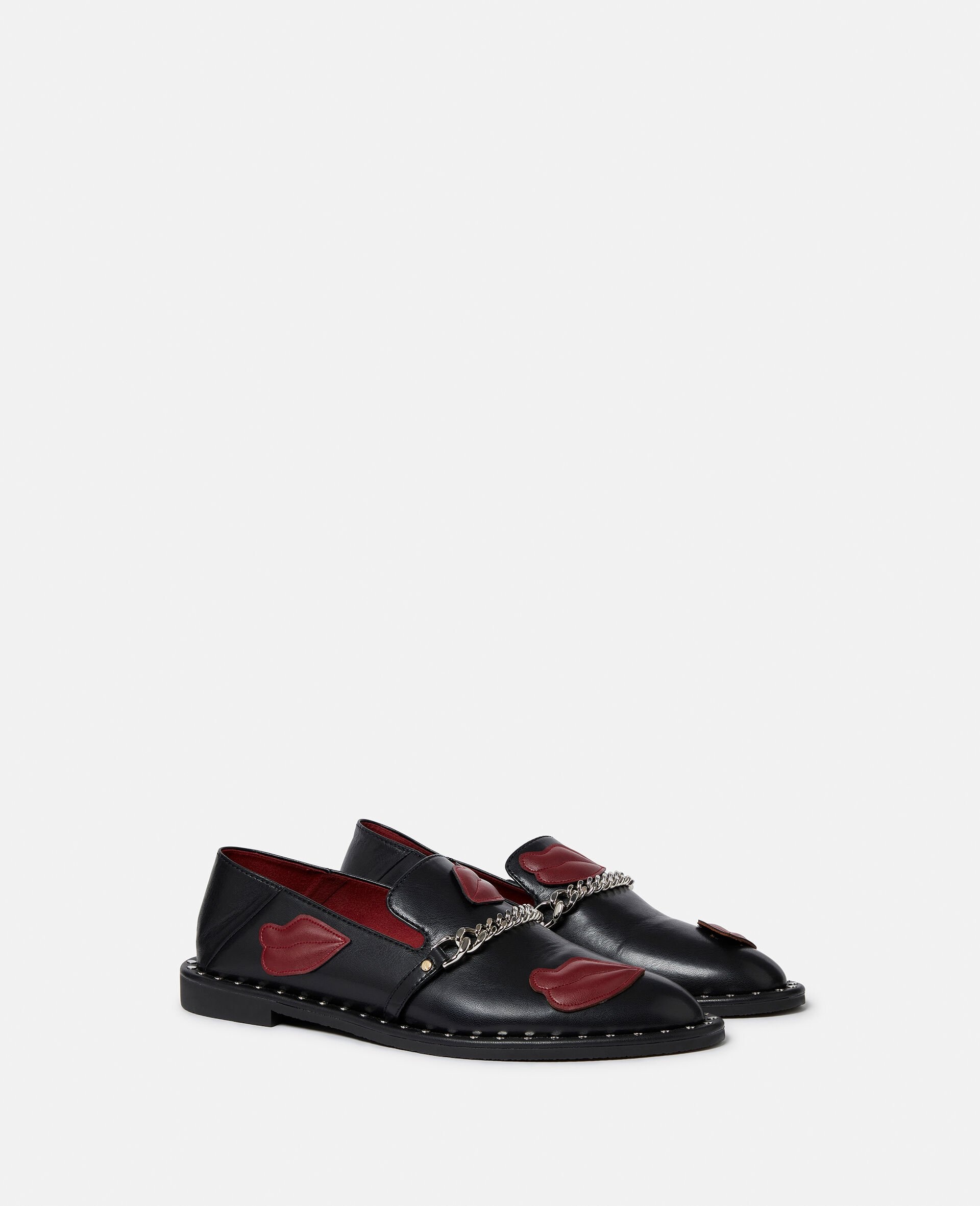 Falabella Lip Appliqué Loafers - 2