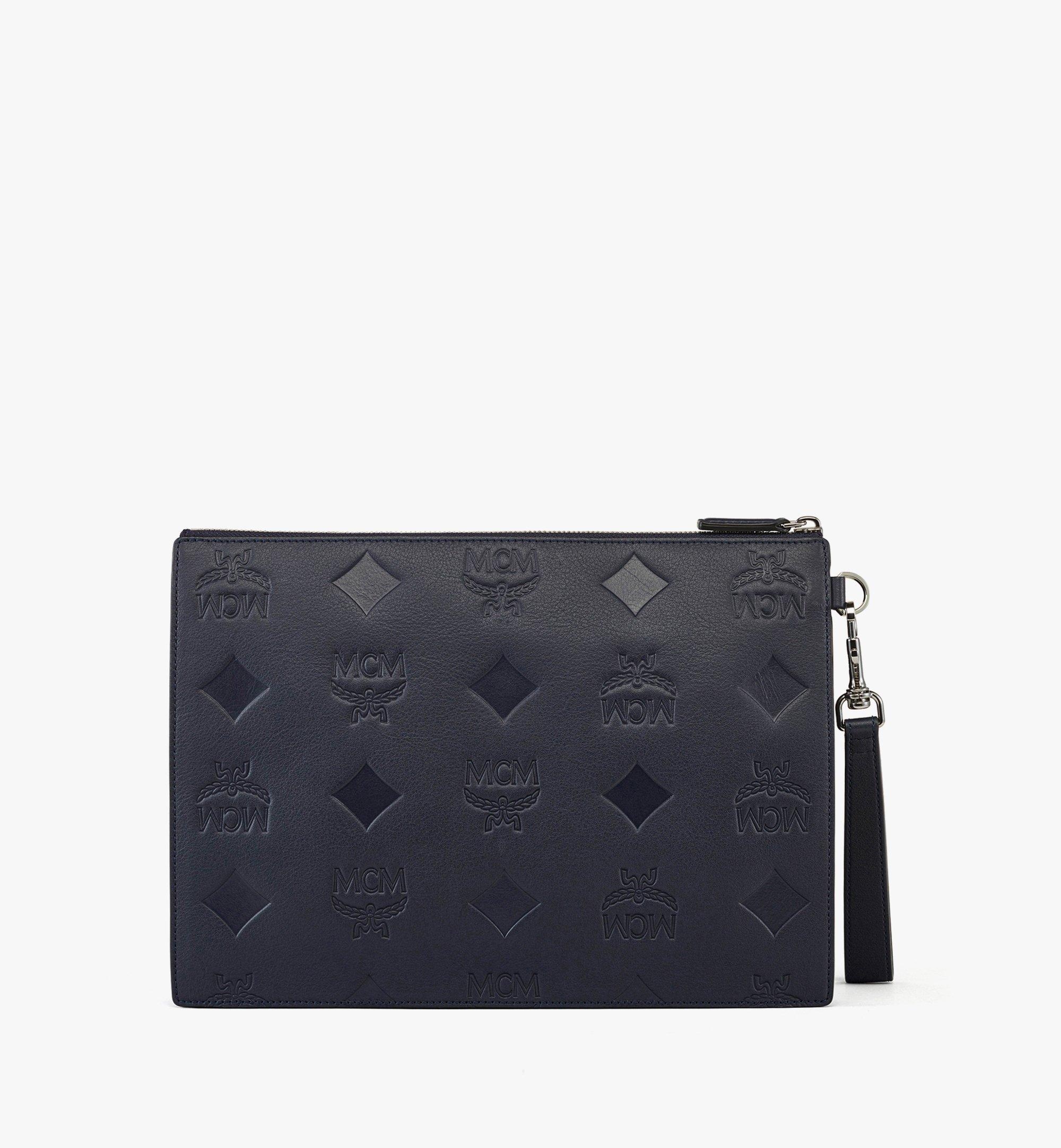 Aren Wristlet Zip Pouch in Maxi Monogram Leather - 3