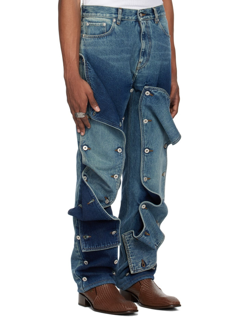 Y/Project Blue Snap Off Jeans outlook