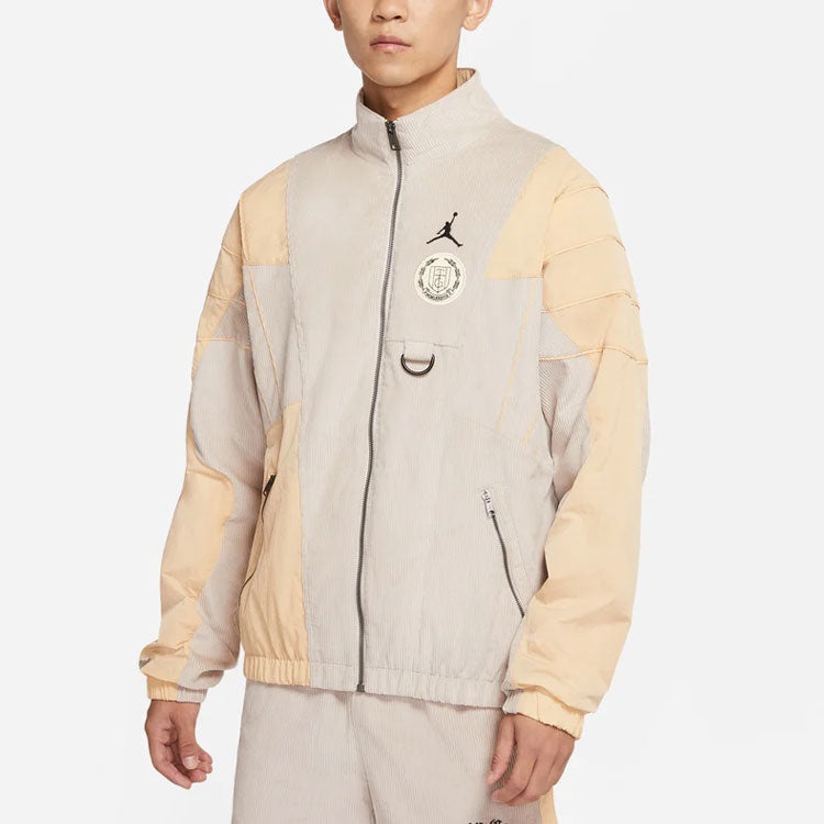 Air Jordan x HTG Crossover Contrast Color Stitching Logo Stand Collar Jacket Asia Edition DJ7976-236 - 4