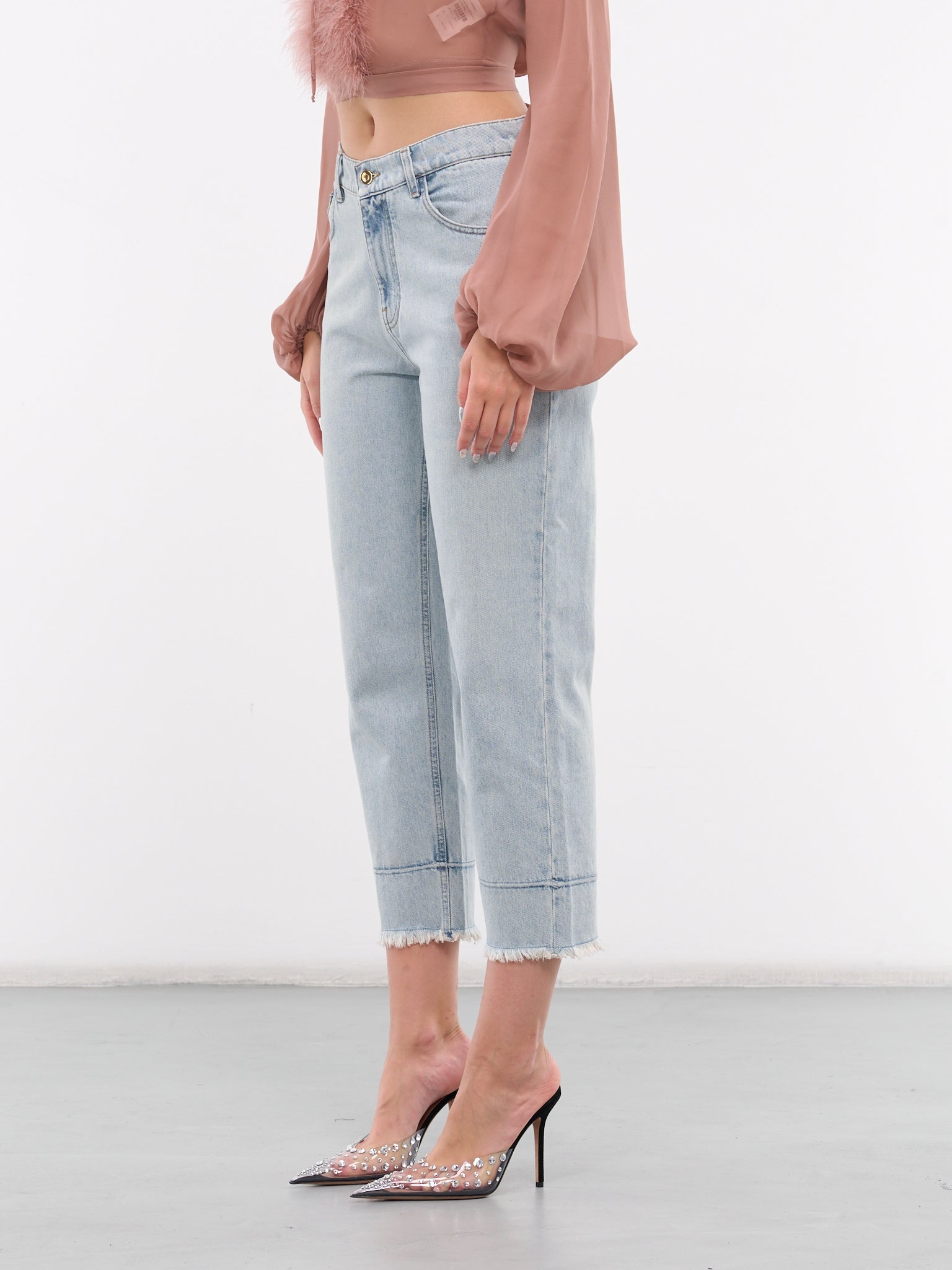 Cropped Denim Jeans - 2