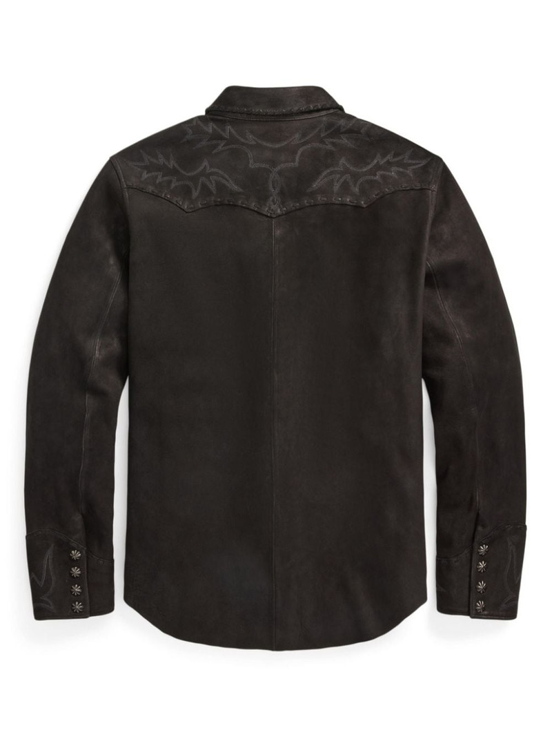 RRL by Ralph Lauren long sleeve leather shirt outlook