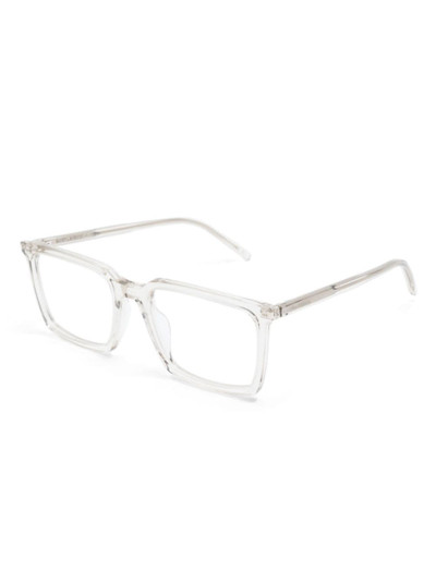 SAINT LAURENT transparent square-frame glasses outlook