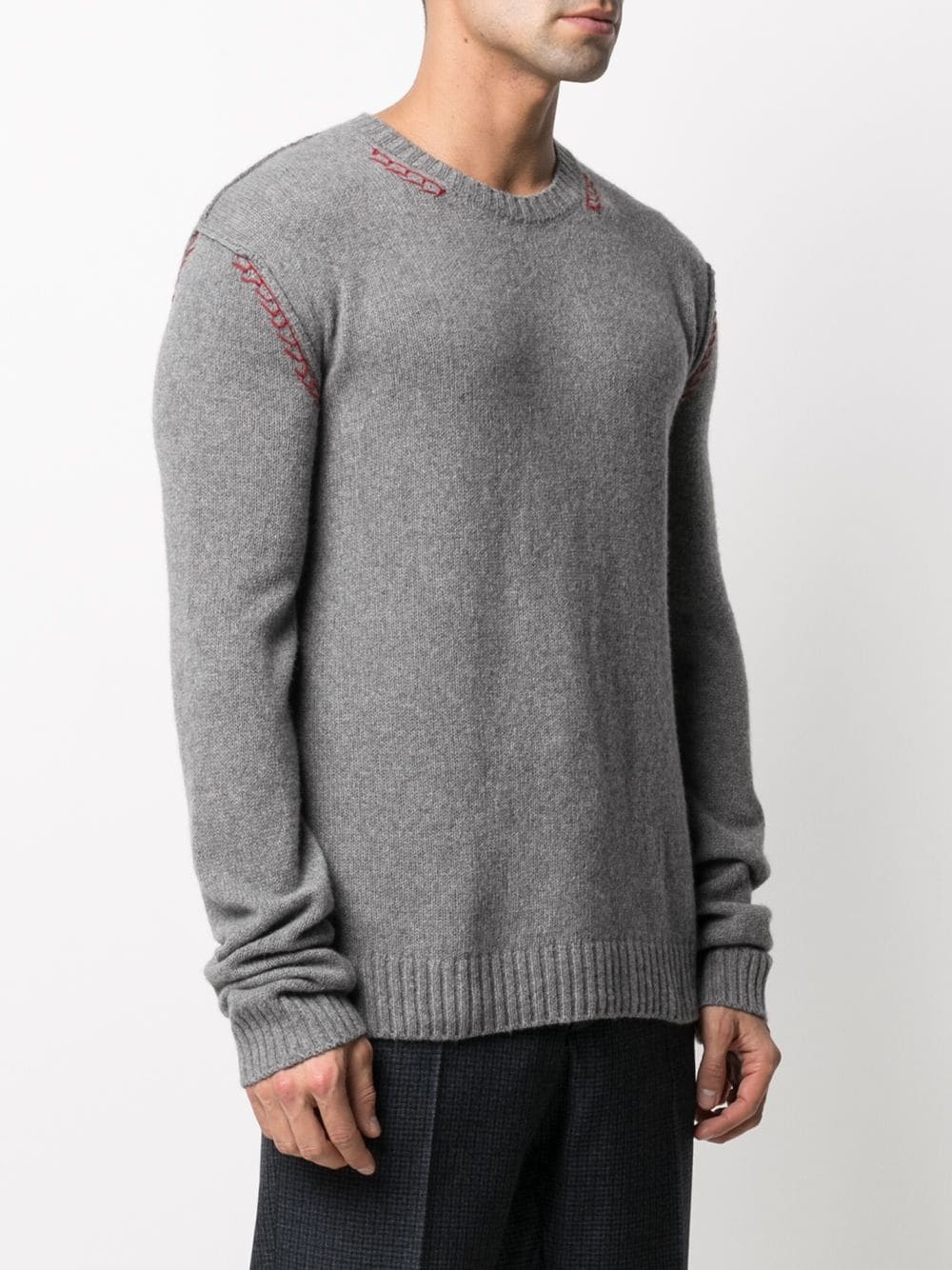 embroidered cashmere-blend jumper - 3