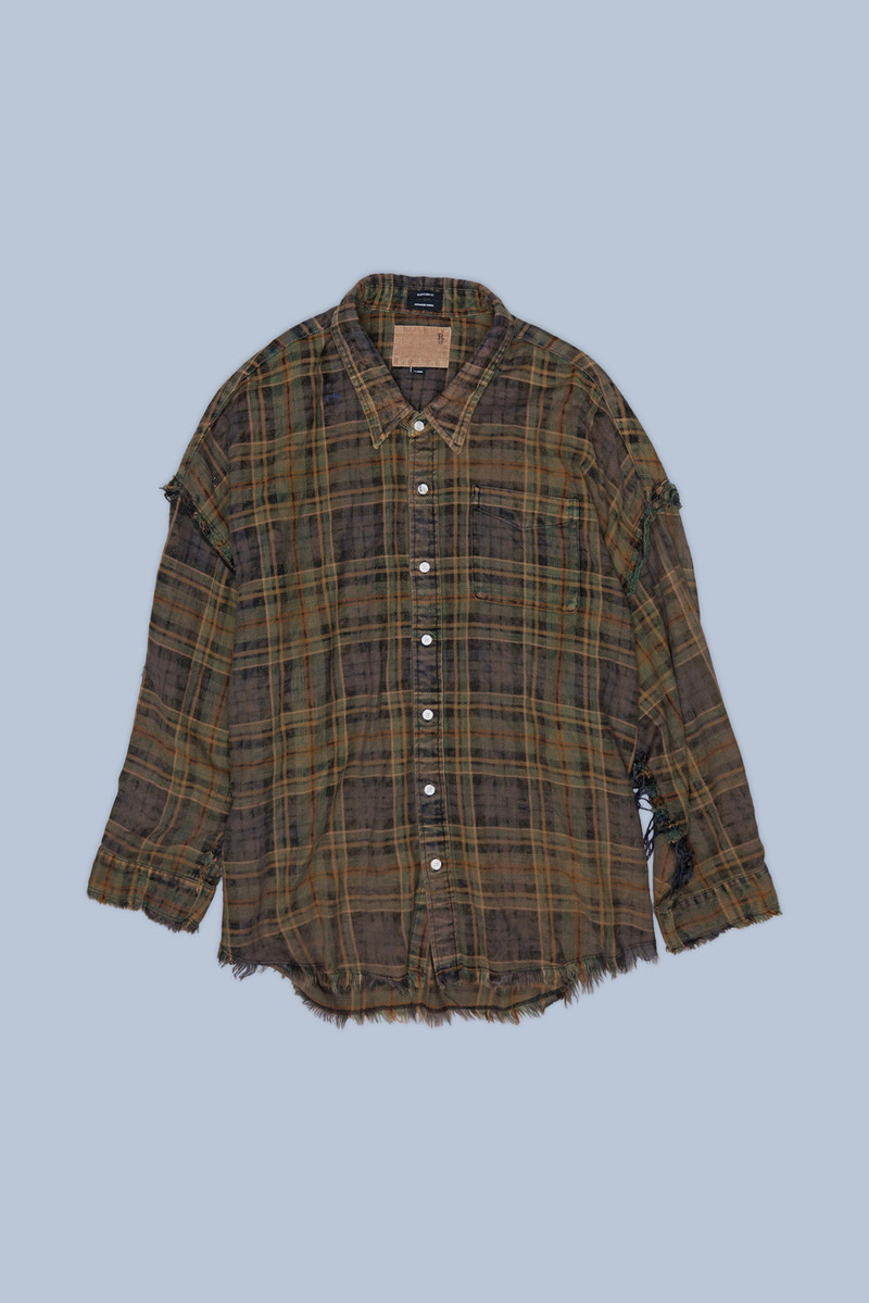SHREDDED SEAM DROP NECK SHIRT 4