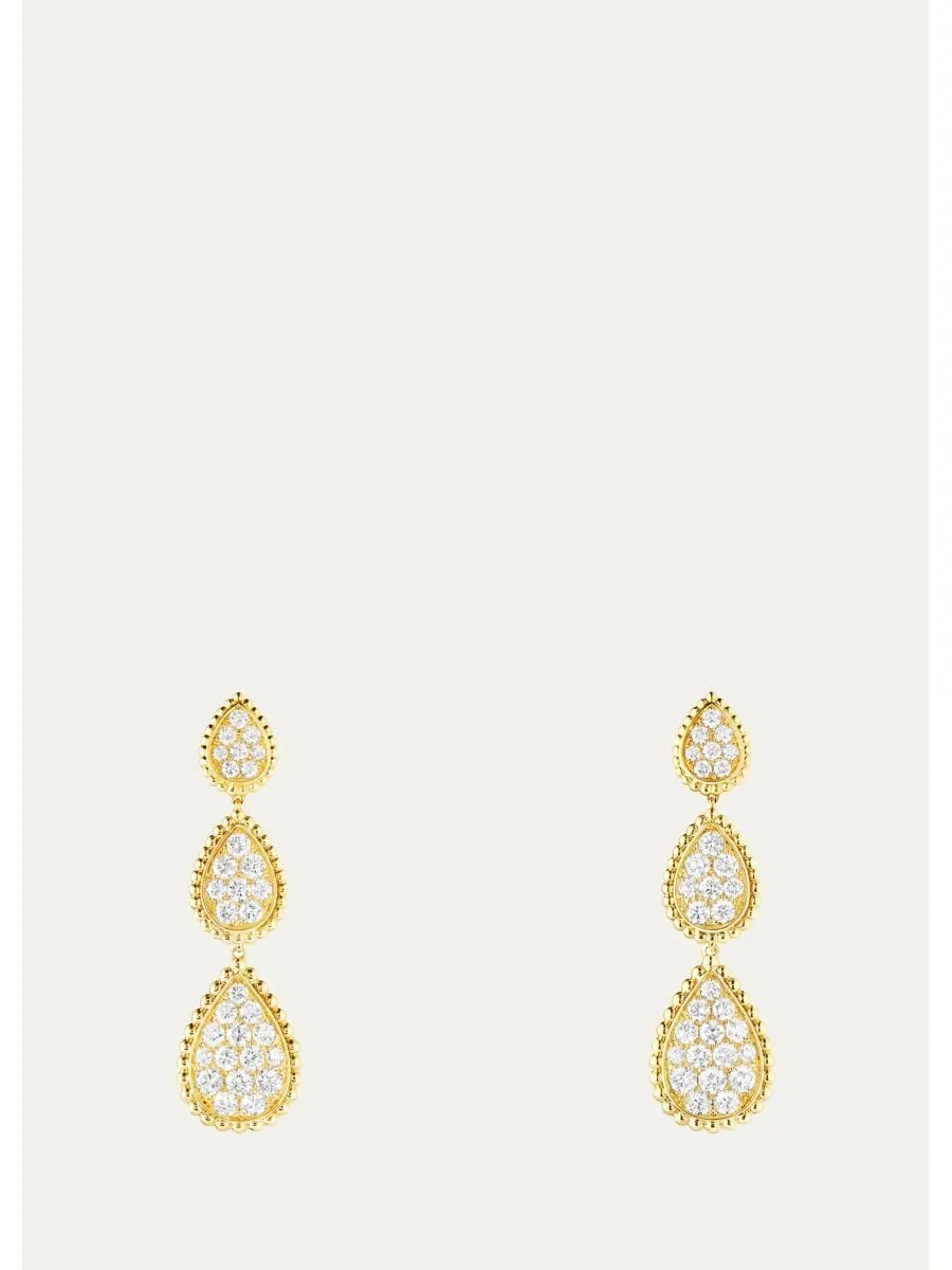 Serpent Boheme 18K Yellow Gold Multi Motifs Pendant Earrings - 1