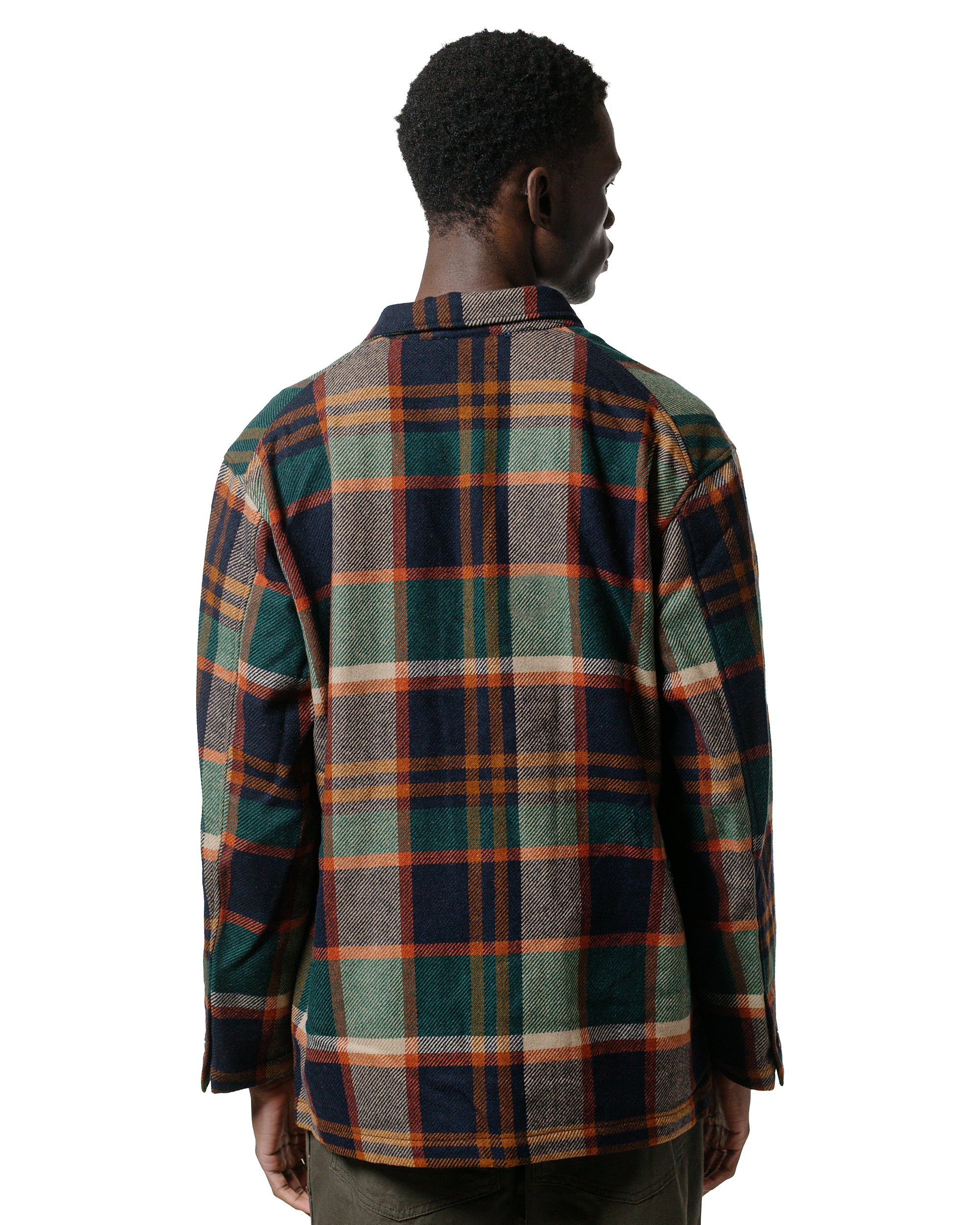 Loiter Jacket Navy/Brown Heavy Wool Plaid - 3