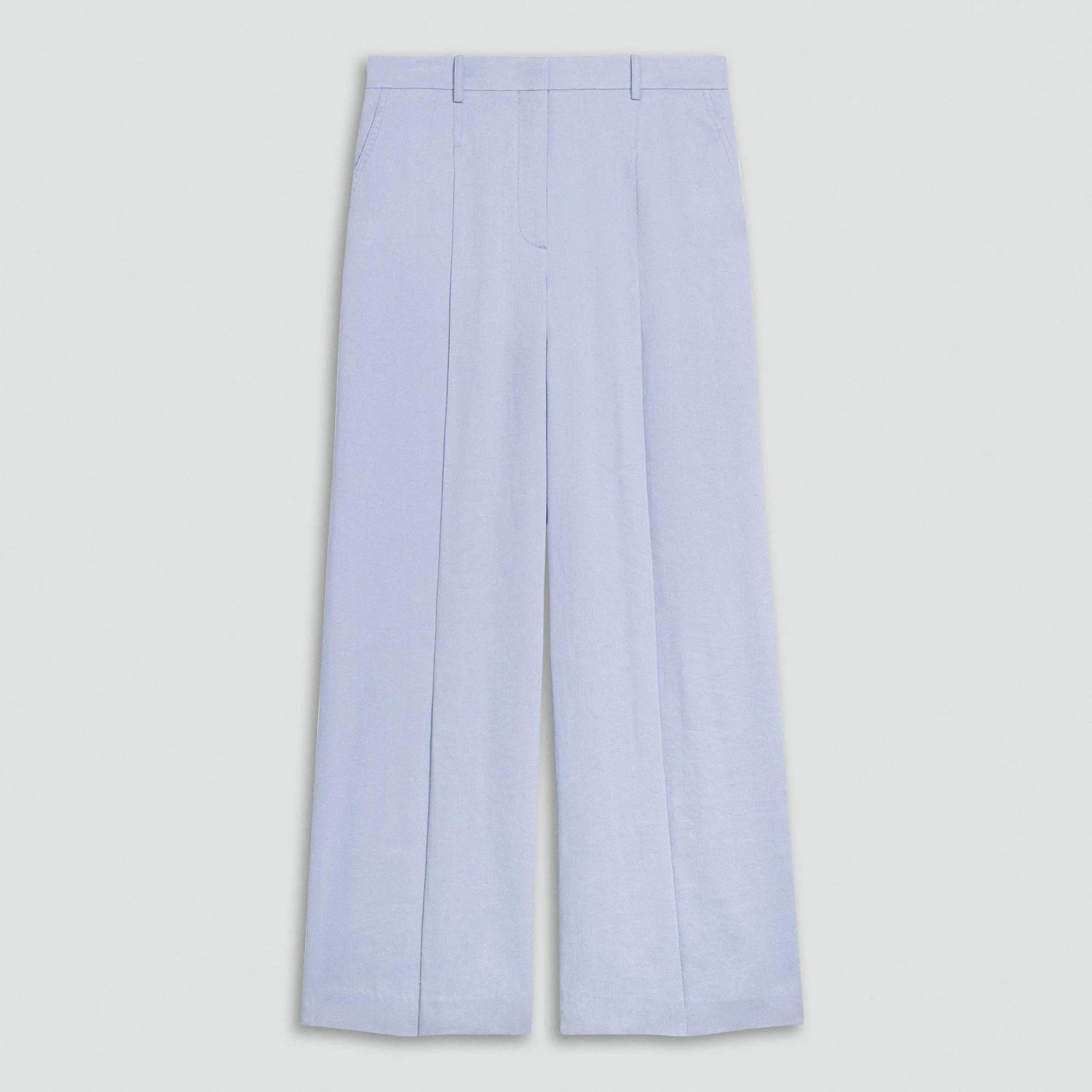 Pleated Wide-Leg Pant in Linen-Viscose - 1