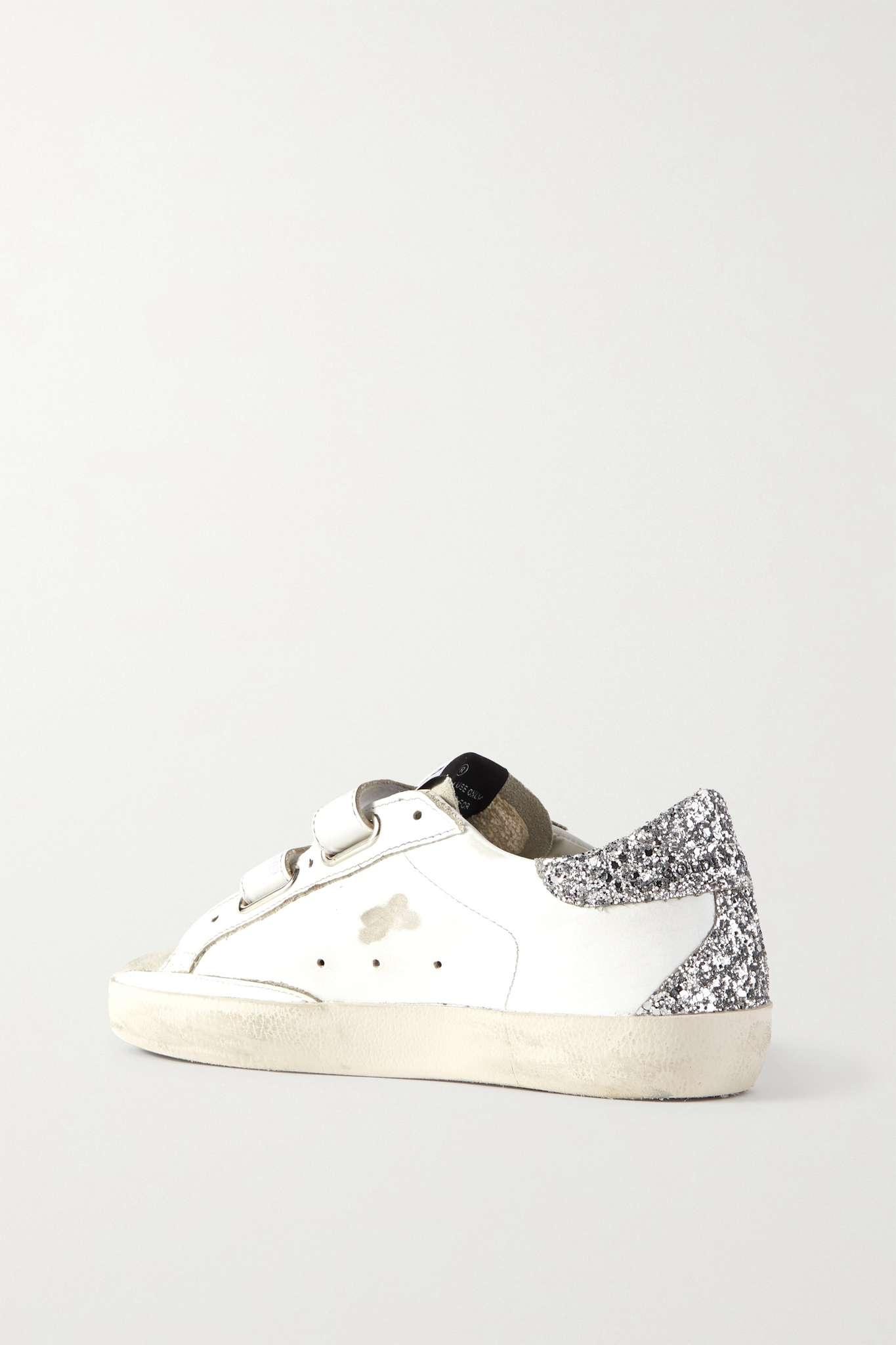 Old School distressed glittered leather sneakers - 3