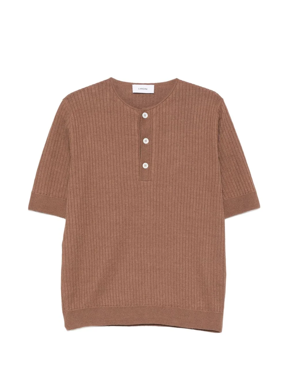 ribbed button shirt - 1