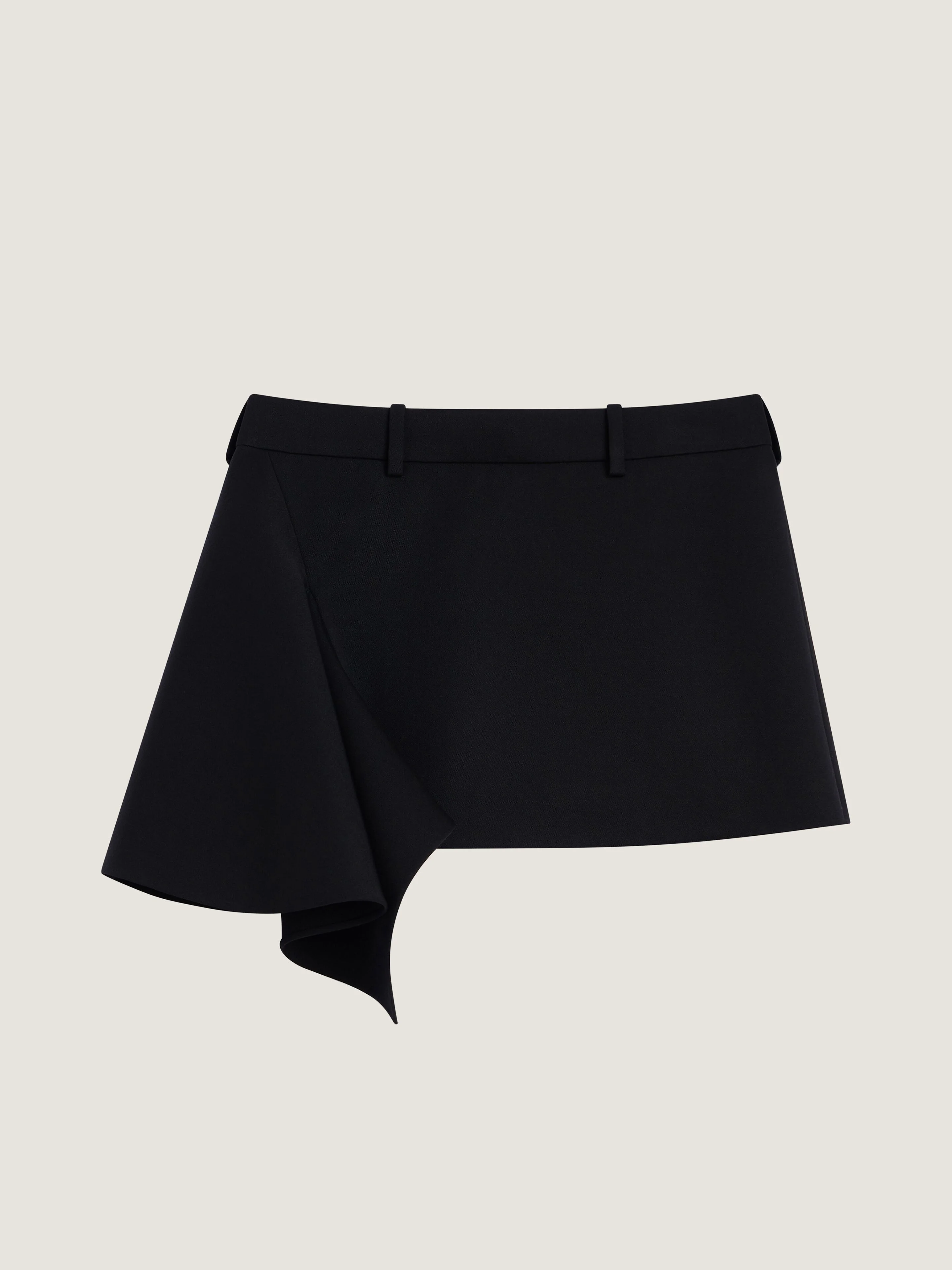 SLASHED MINI SKIRT IN WOOL - 1