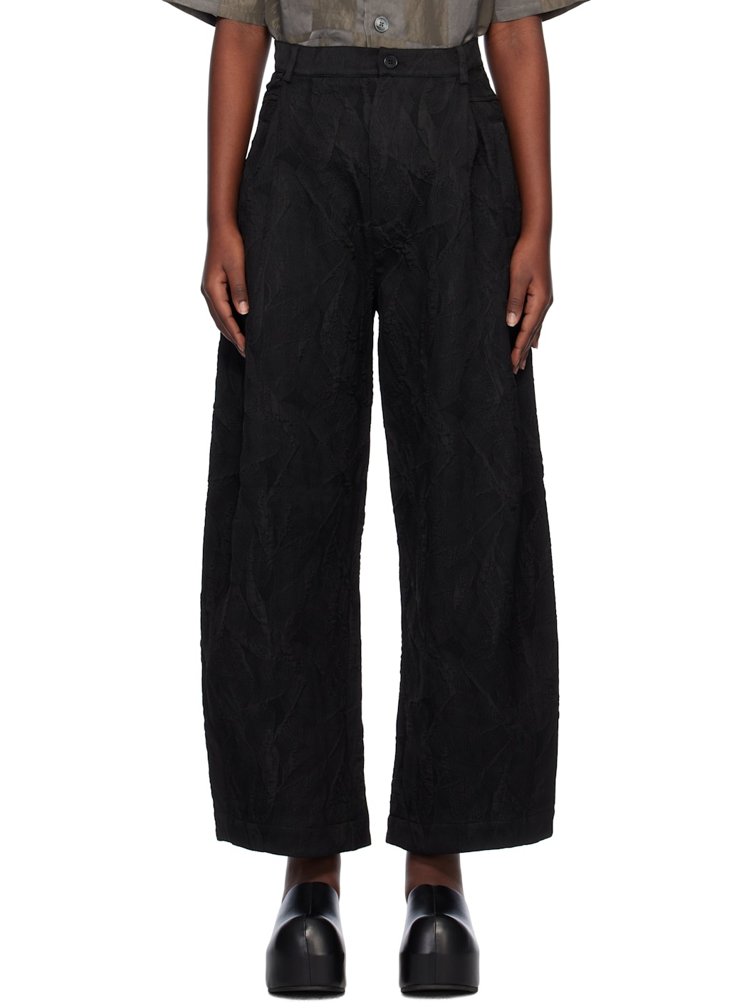 Black Shade Suiting Trousers - 1