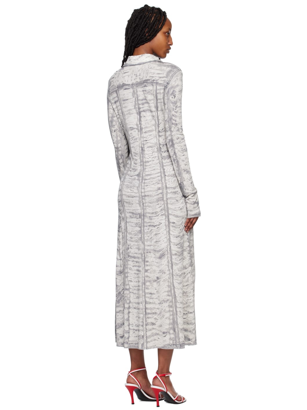 Gray D-Randal Midi Dress - 3