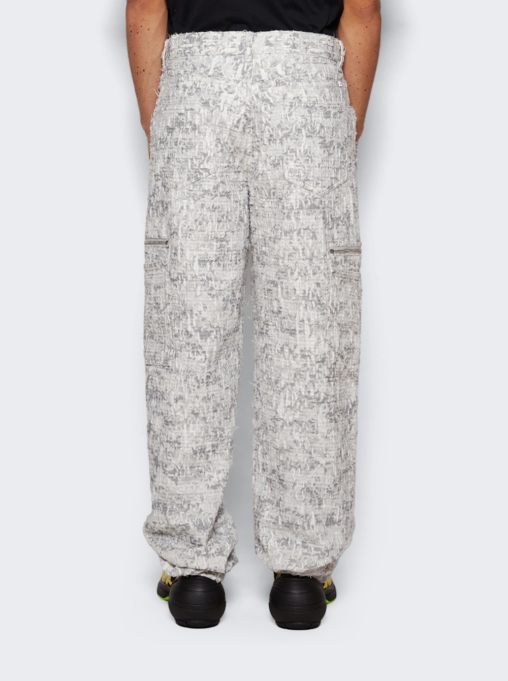 Loose Fit Cargo Pants White - 5