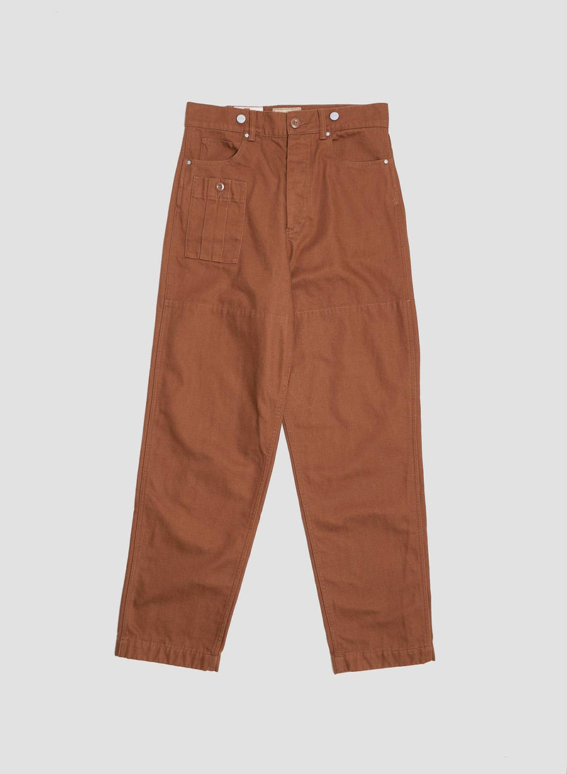 6 Pocket Pant Heavy Cotton in Brown 1