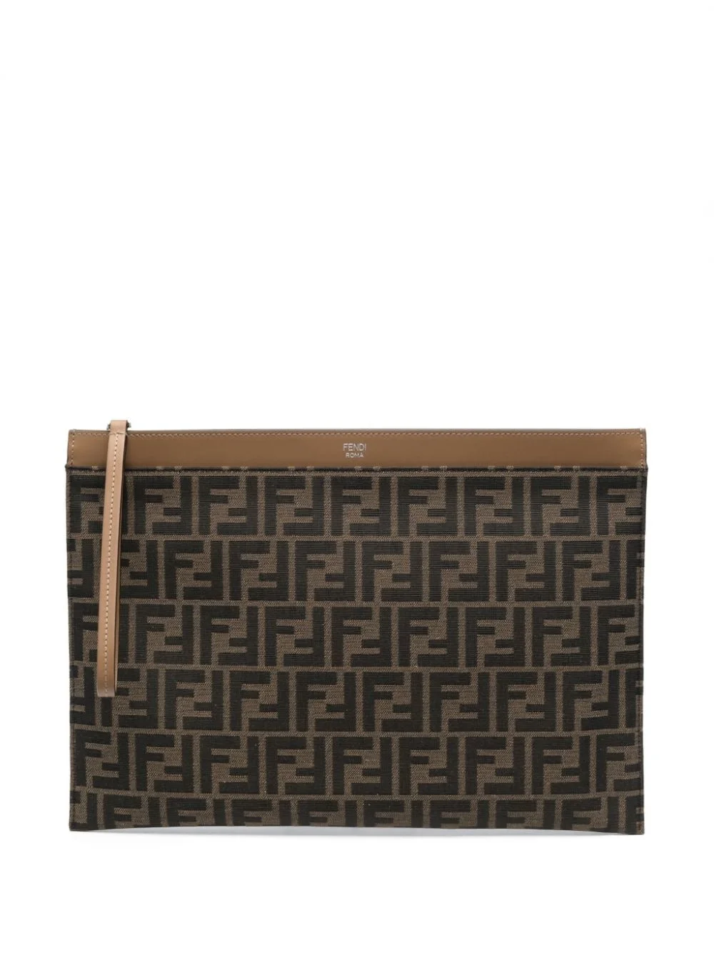 monogram-pattern clutch bag - 1