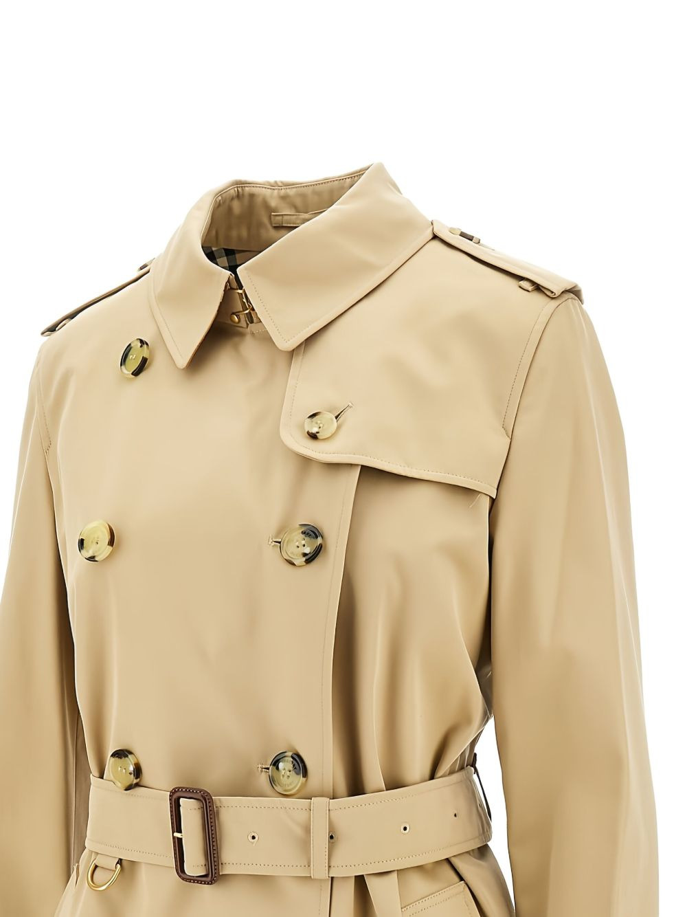 double-breasted cotton trench coat - 3