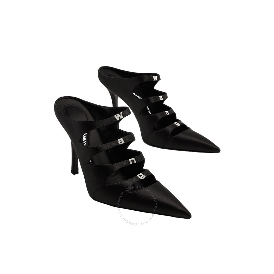 T by Alexander Wang Black Lolita 105 Satin Mules - 2