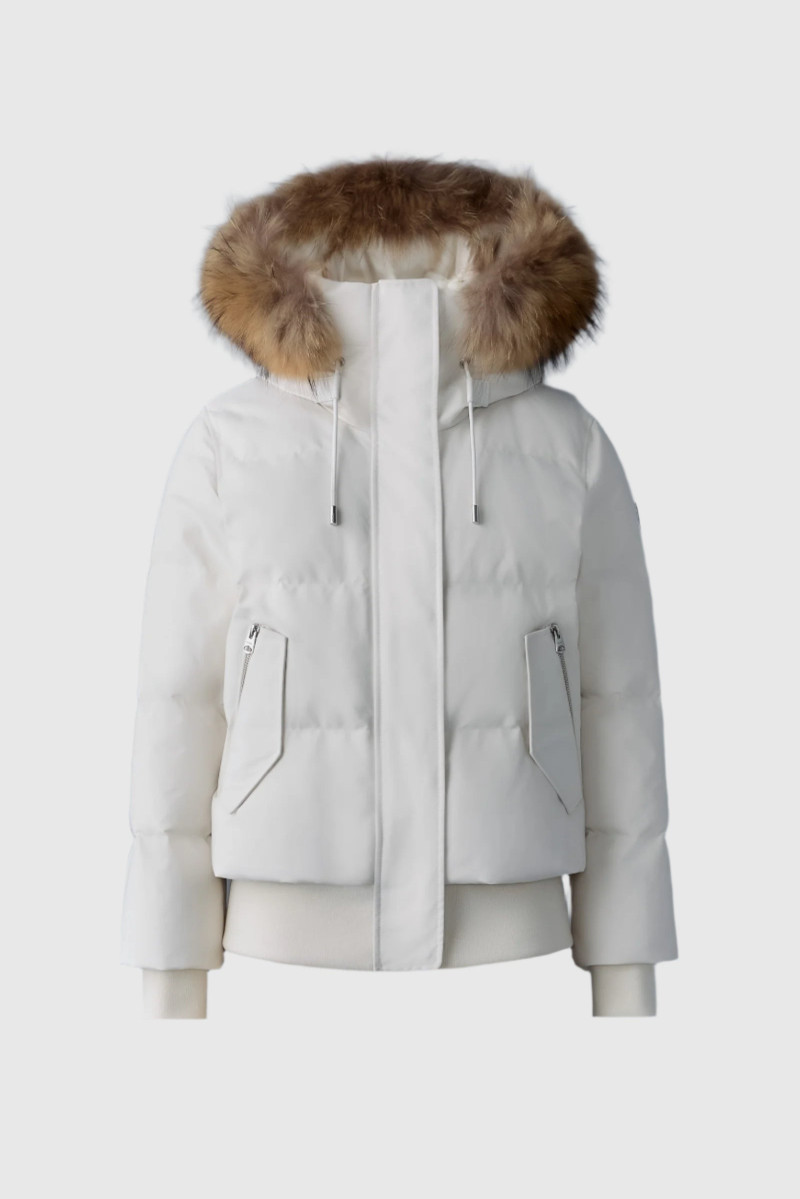 NEFI-F down jacket with removable fur trimmed hood 1