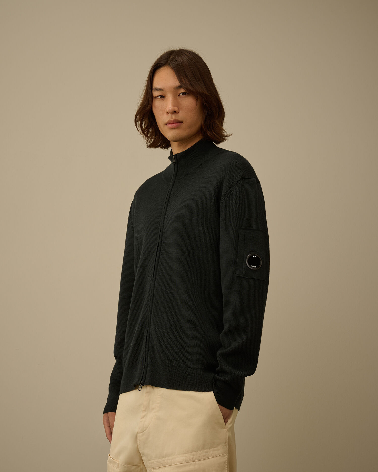 Re-Wool Full Zip Lens Cardigan - 3