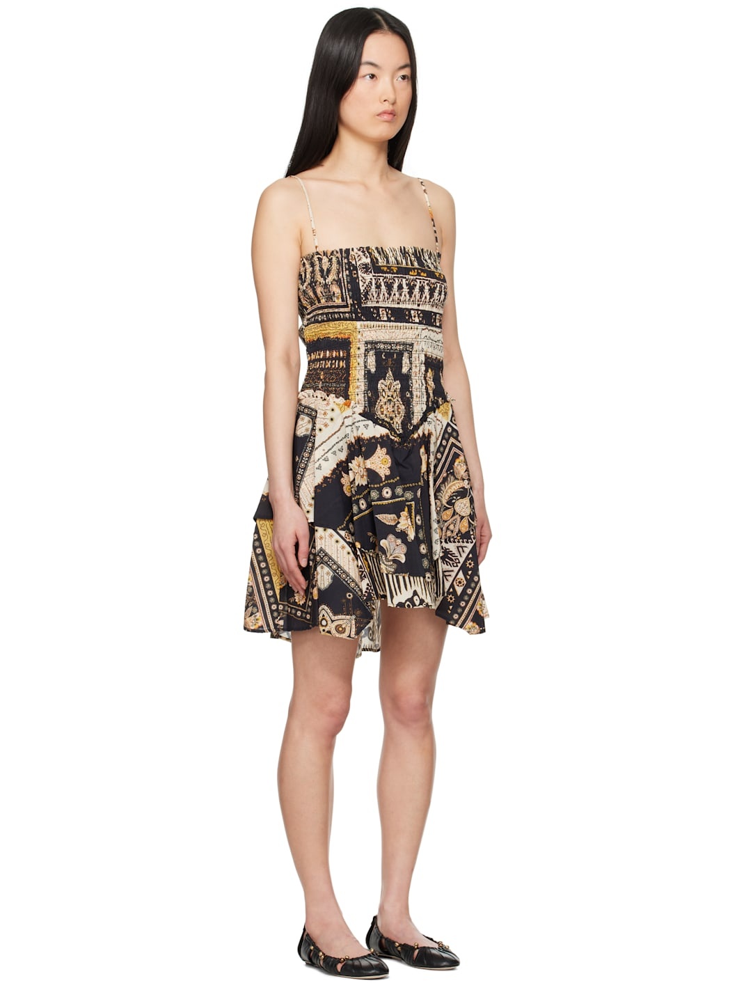 Black & Yellow Anka Minidress - 2
