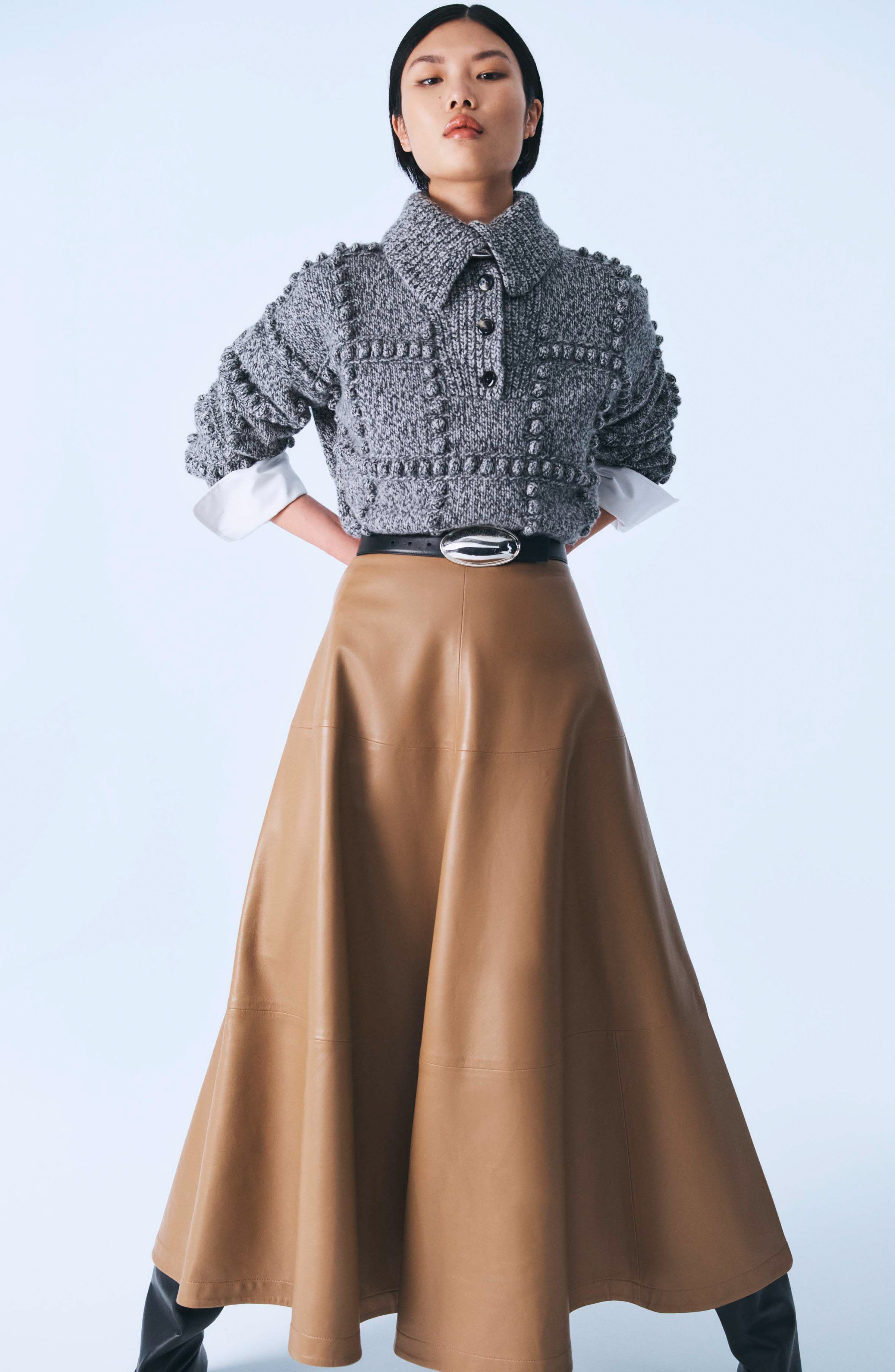 Altuzarra Mitch Merino Wool Sweater in Grey Melange at Nordstrom - 8