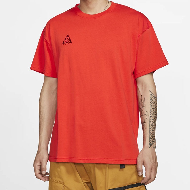 Nike ACG Small Logo Casual Short Sleeve Red BQ7343-634 - 3