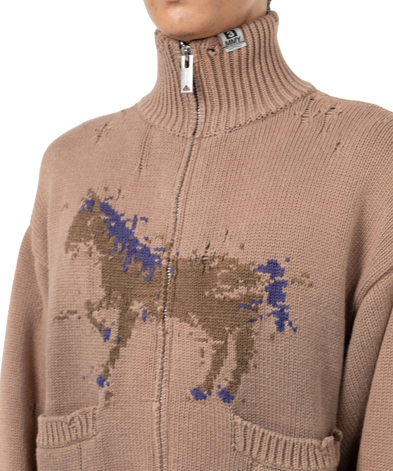Horse Jacquard Knit Cardigan 13