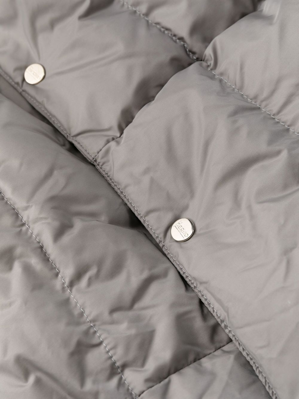 hooded feather-down coat - 6