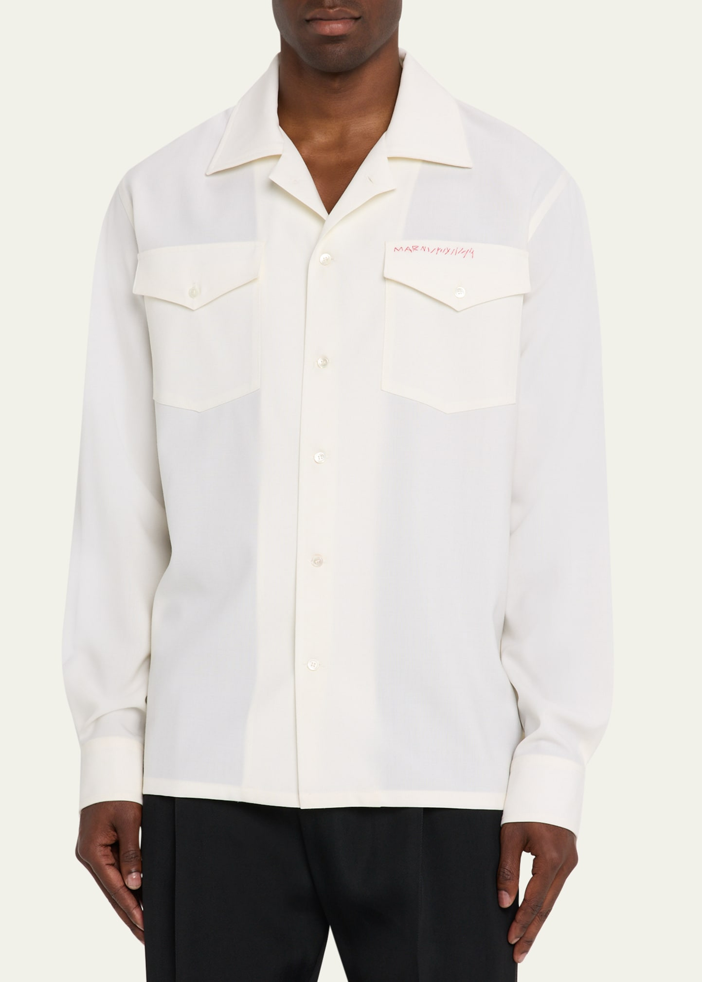 Men's Embroidered Logo Sport Shirt - 4